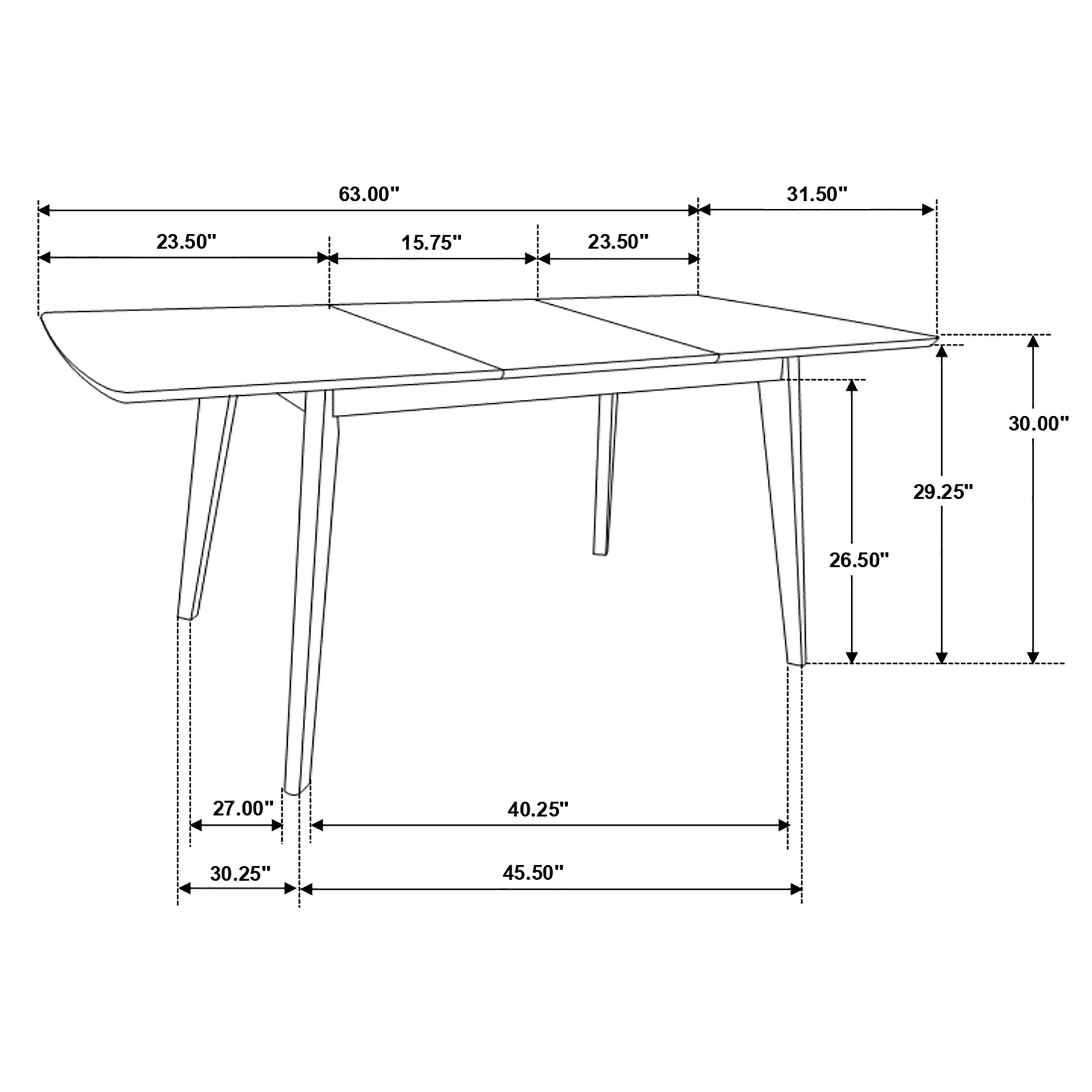 Alfredo 5-piece Butterfly Leaf Dining Set Natural Walnut — view 12