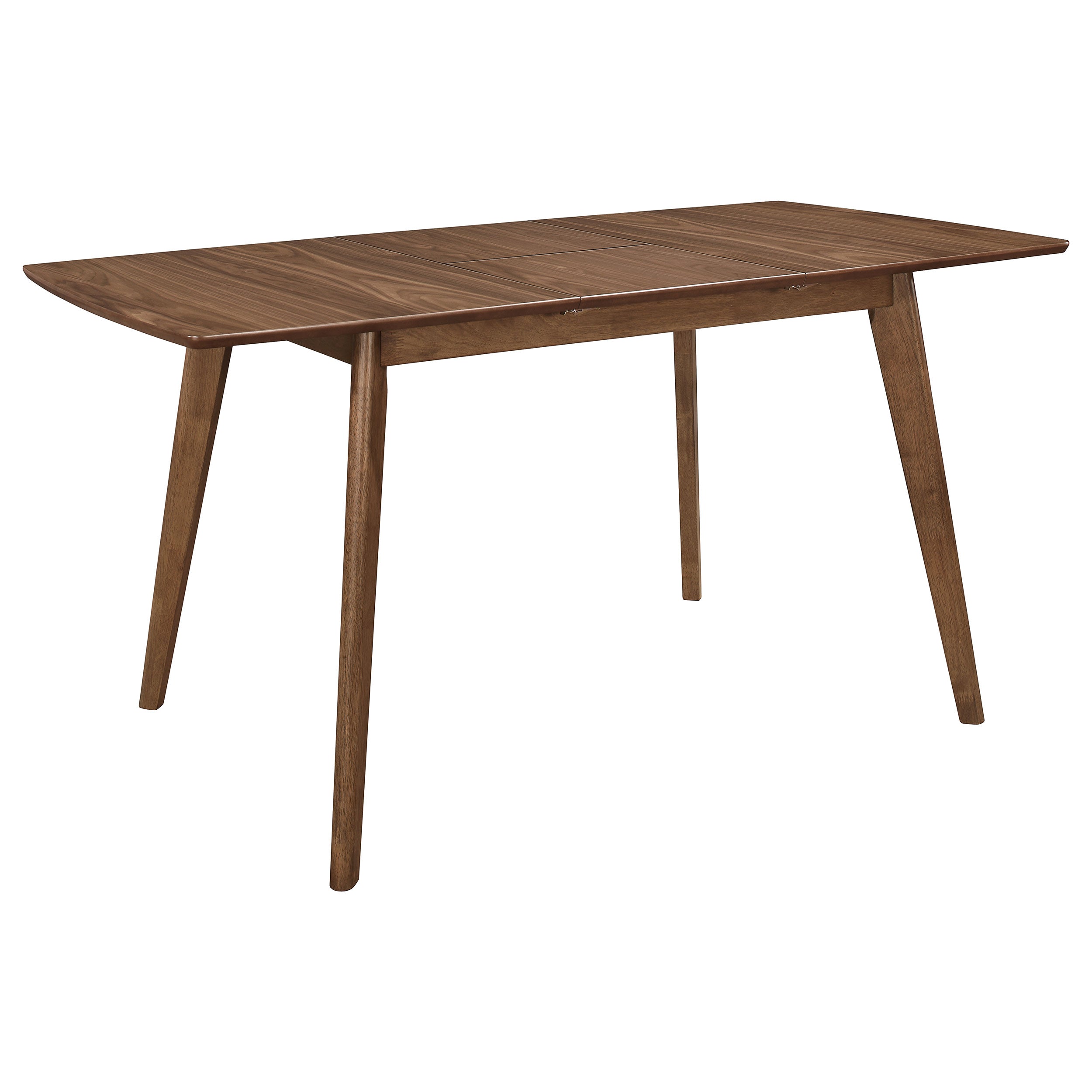 Alfredo 63-inch Extension Leaf Dining Table Natural Walnut — view 1