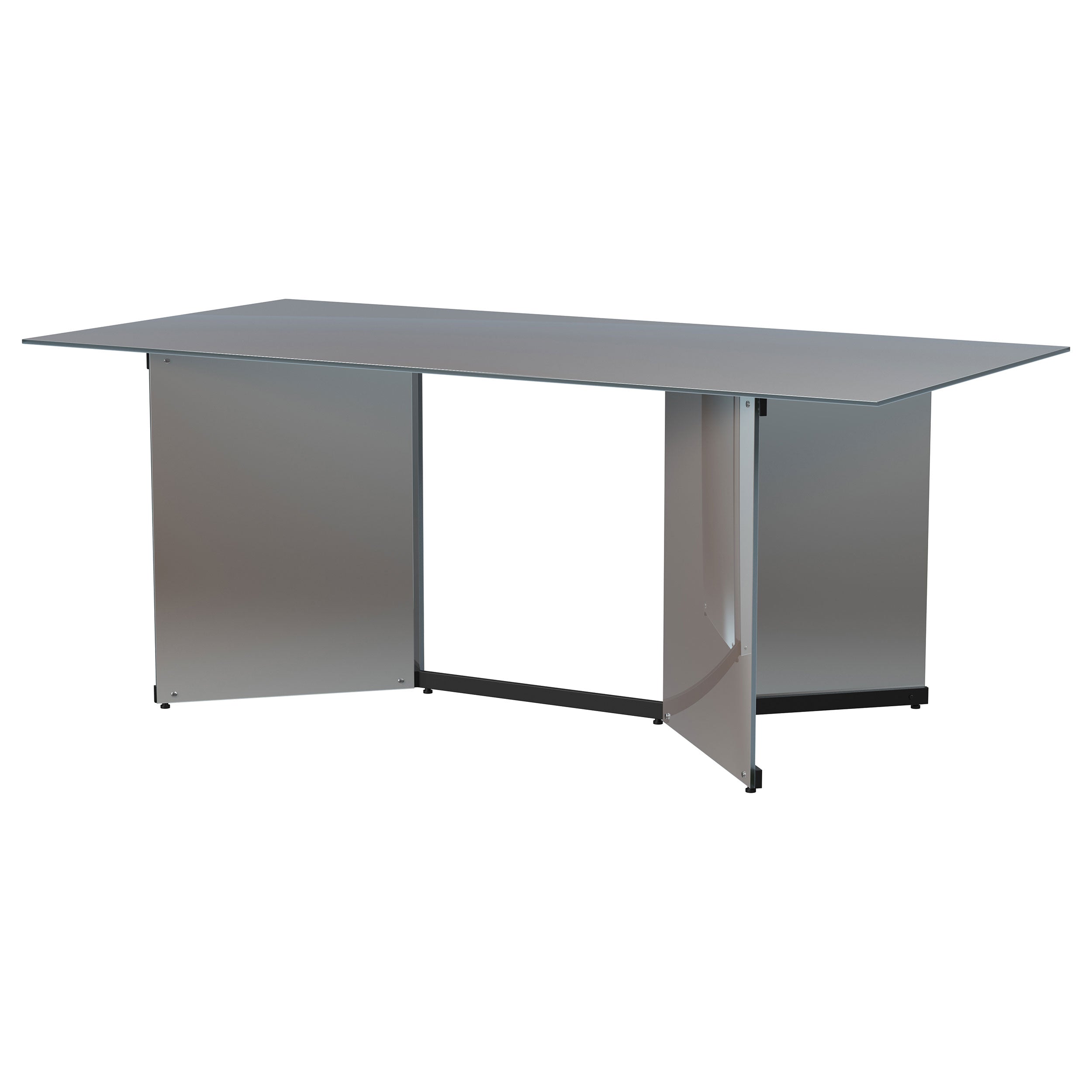 Emery 76-inch Rectangular Mirrored Dining Table Silver — view 4