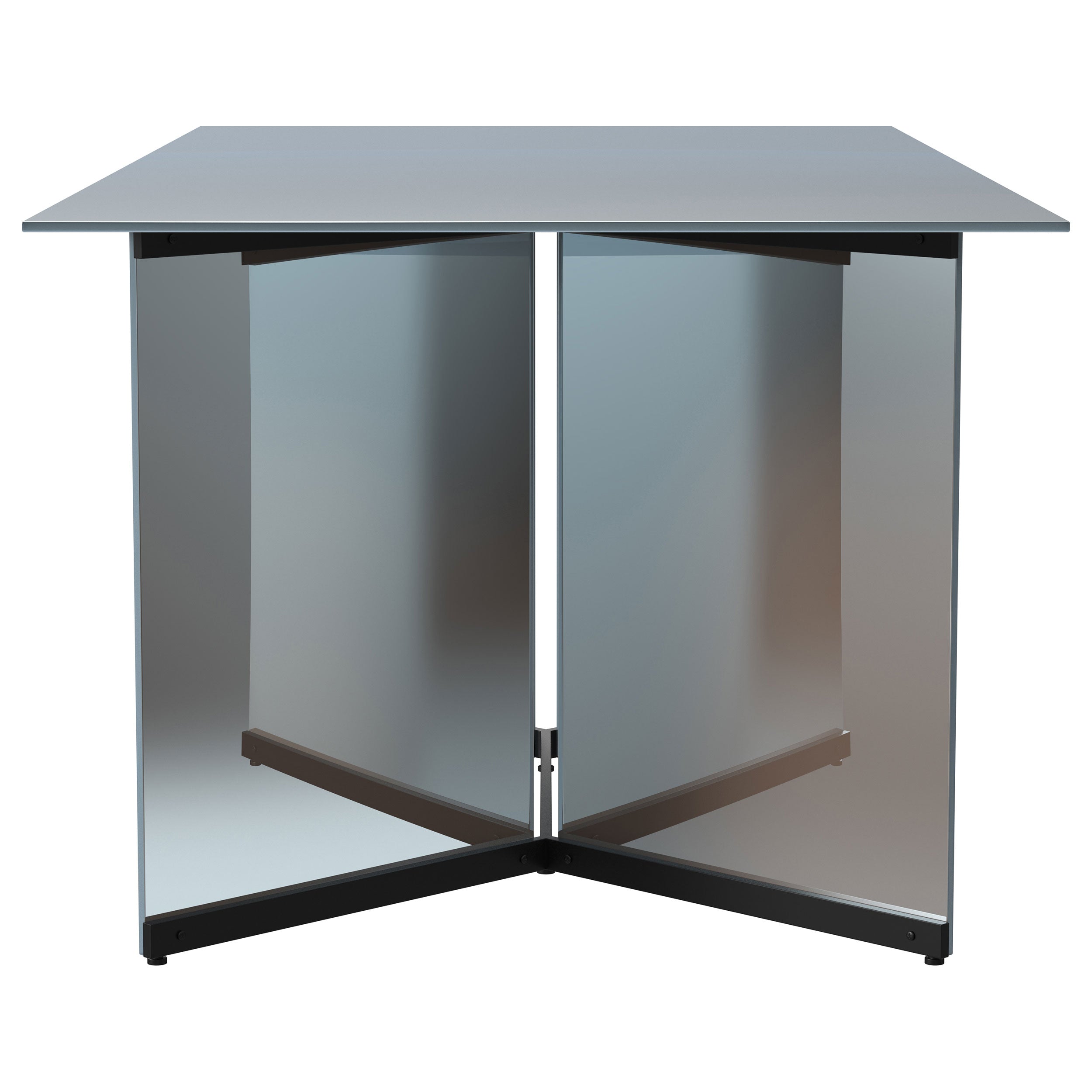 Emery 76-inch Rectangular Mirrored Dining Table Silver — view 5