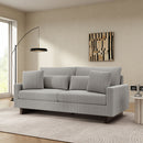 Modern Corduroy Loveseat Sofa With 4 Pillows