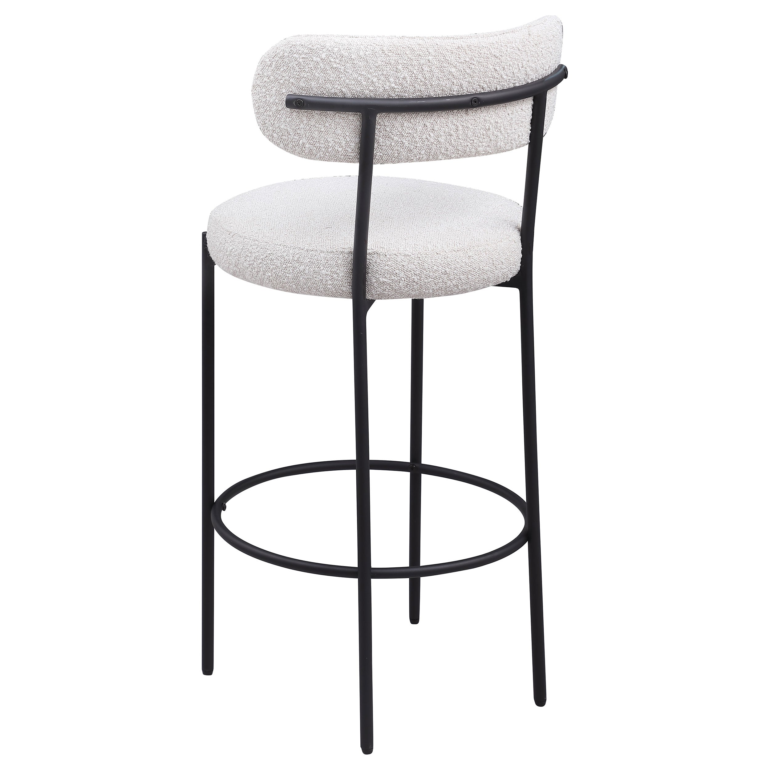 Viola Boucle Upholstered Bar Chair Cream (Set of 2) — view 7