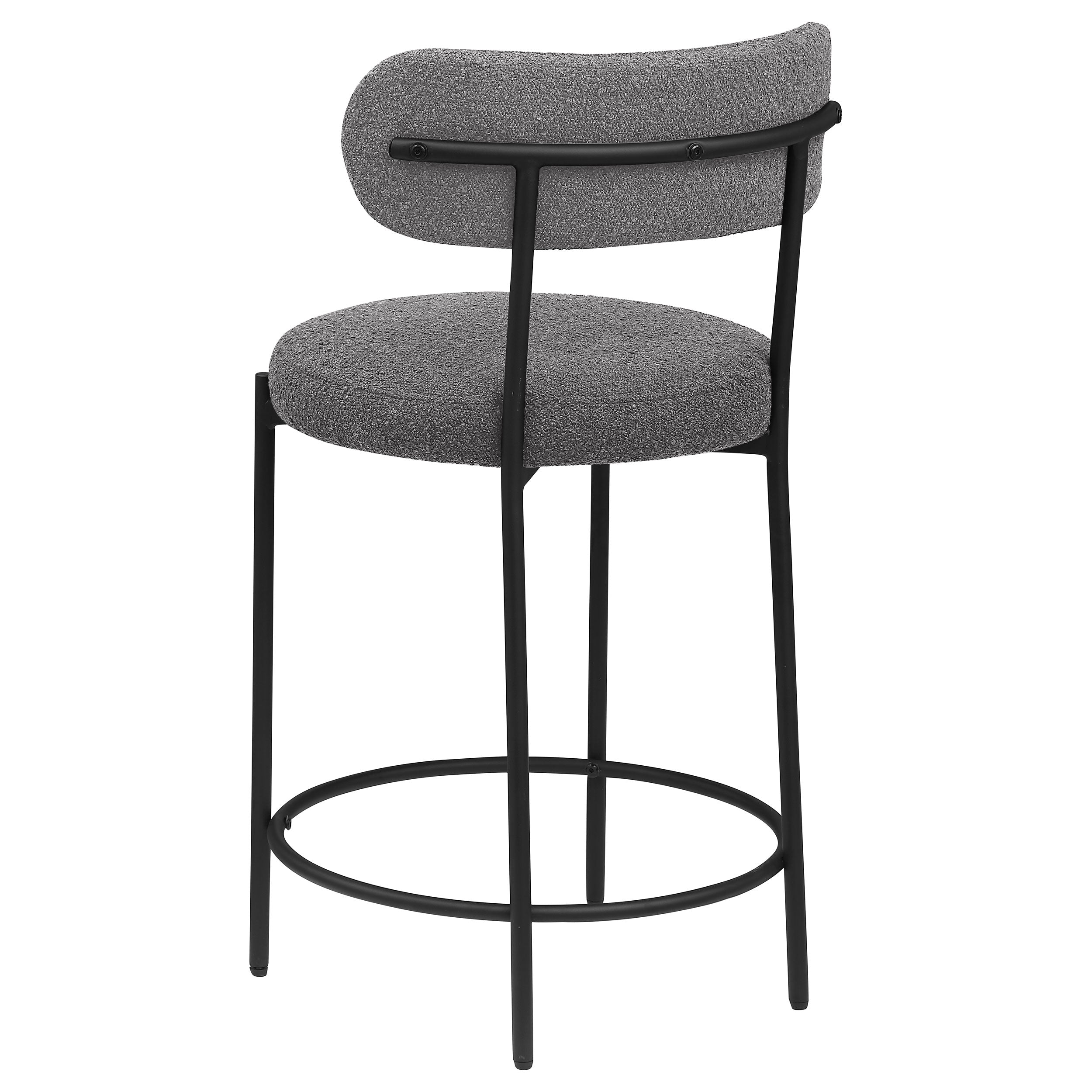 Viola Boucle Upholstered Counter Chair Grey (Set of 2) — view 7