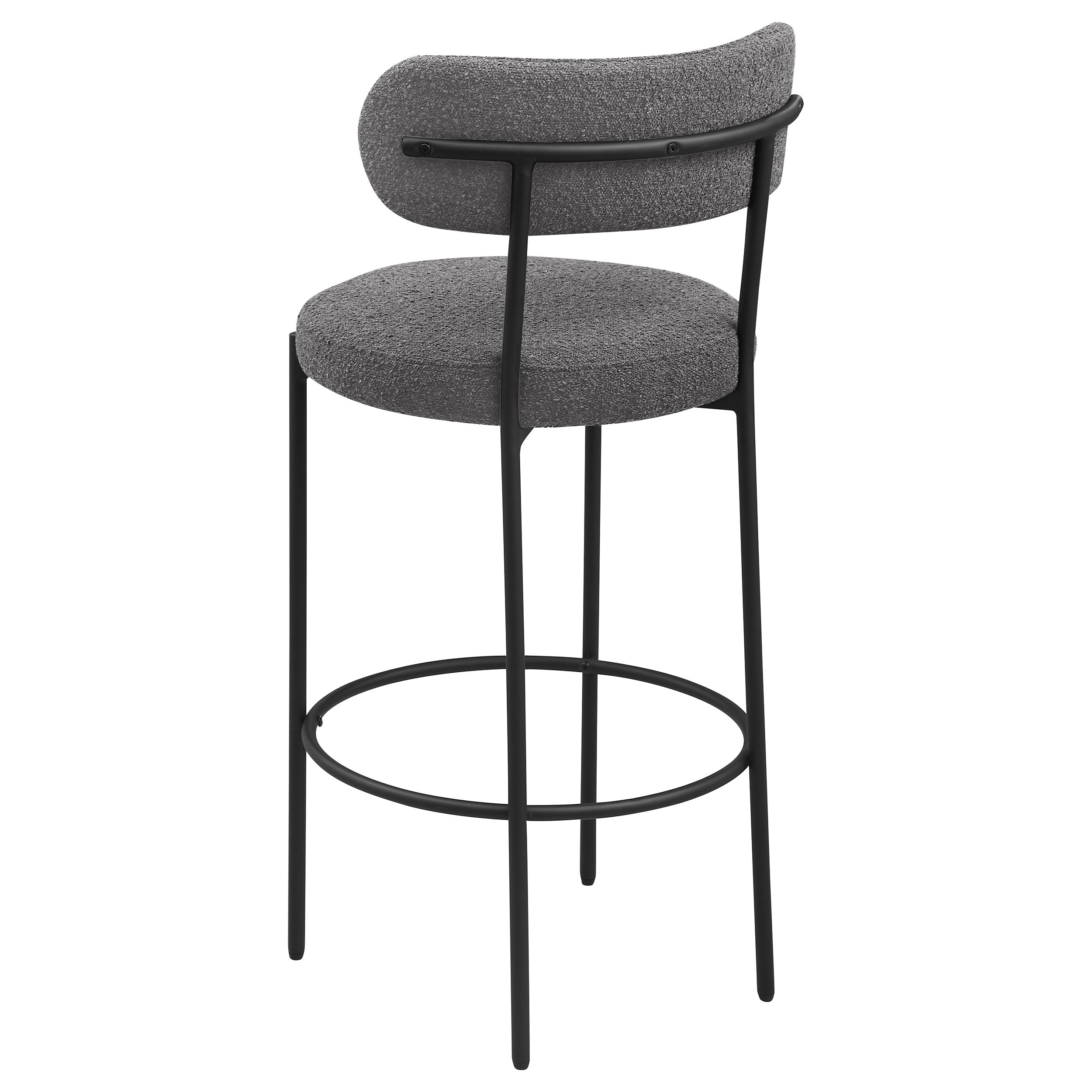 Viola Boucle Upholstered Bar Chair Grey (Set of 2) — view 7