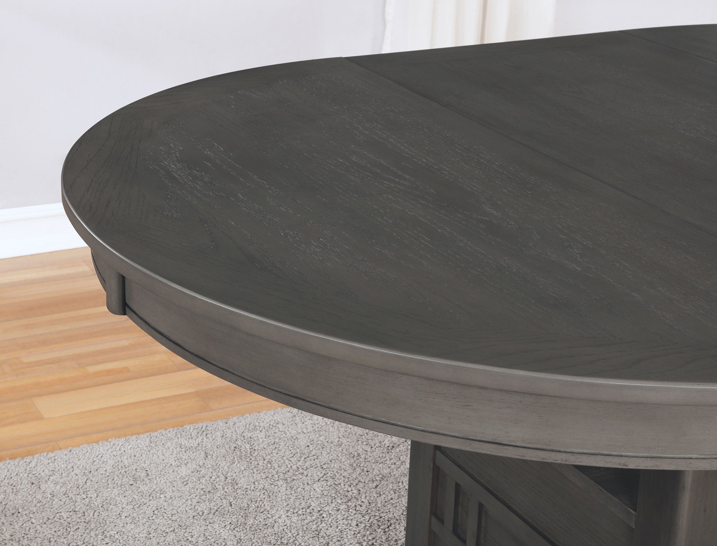 Lavon 5-piece Oval Extension Leaf Dining Set Medium Grey — view 7