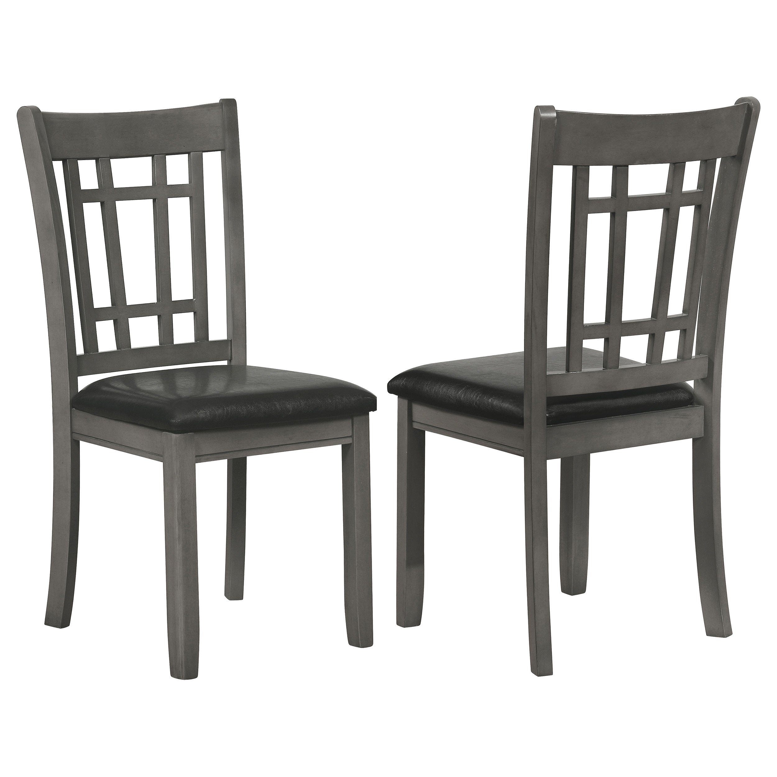 Lavon Wood Dining Side Chair Black and  Medium Grey (Set of 2) — view 1