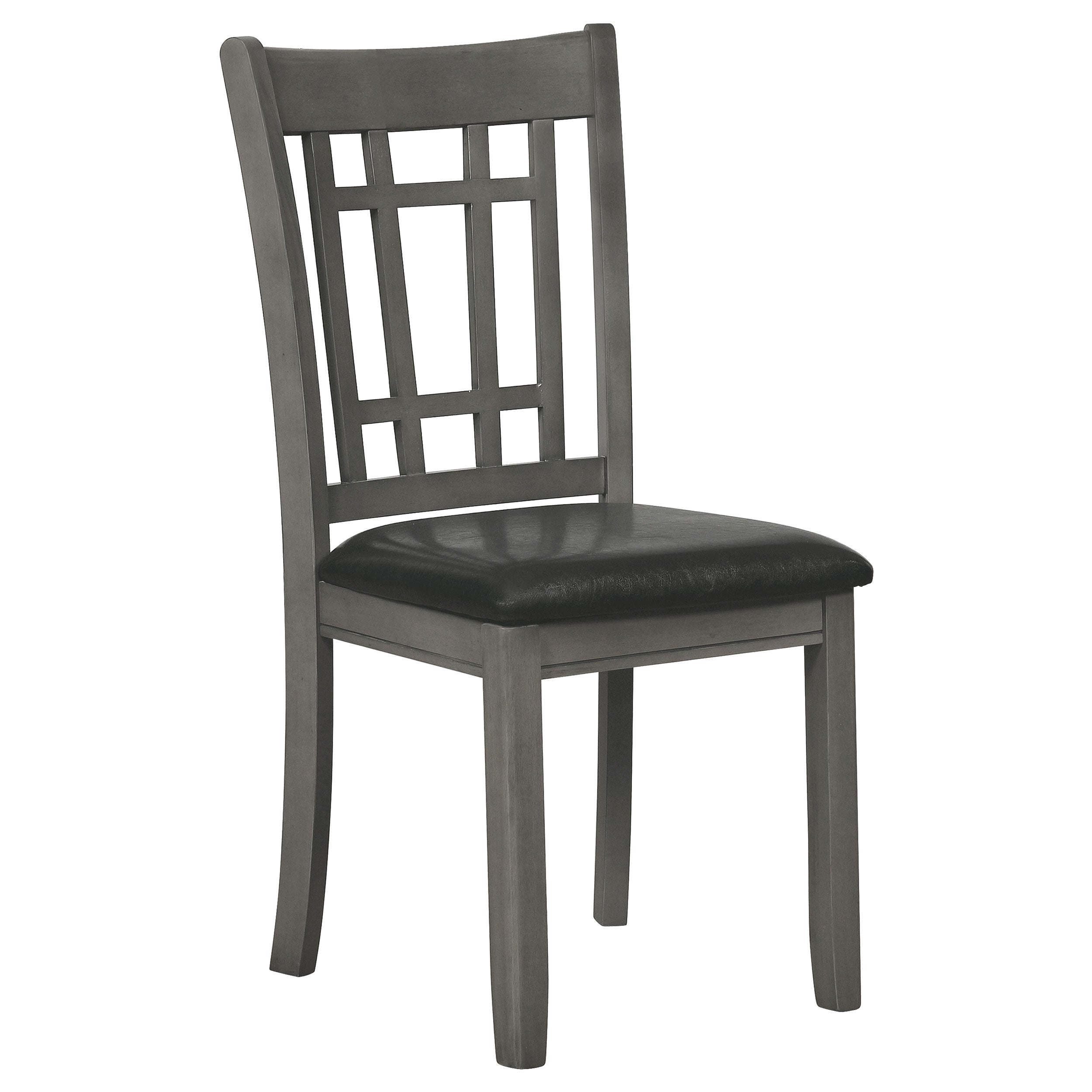 Lavon Wood Dining Side Chair Black and  Medium Grey (Set of 2) — view 3