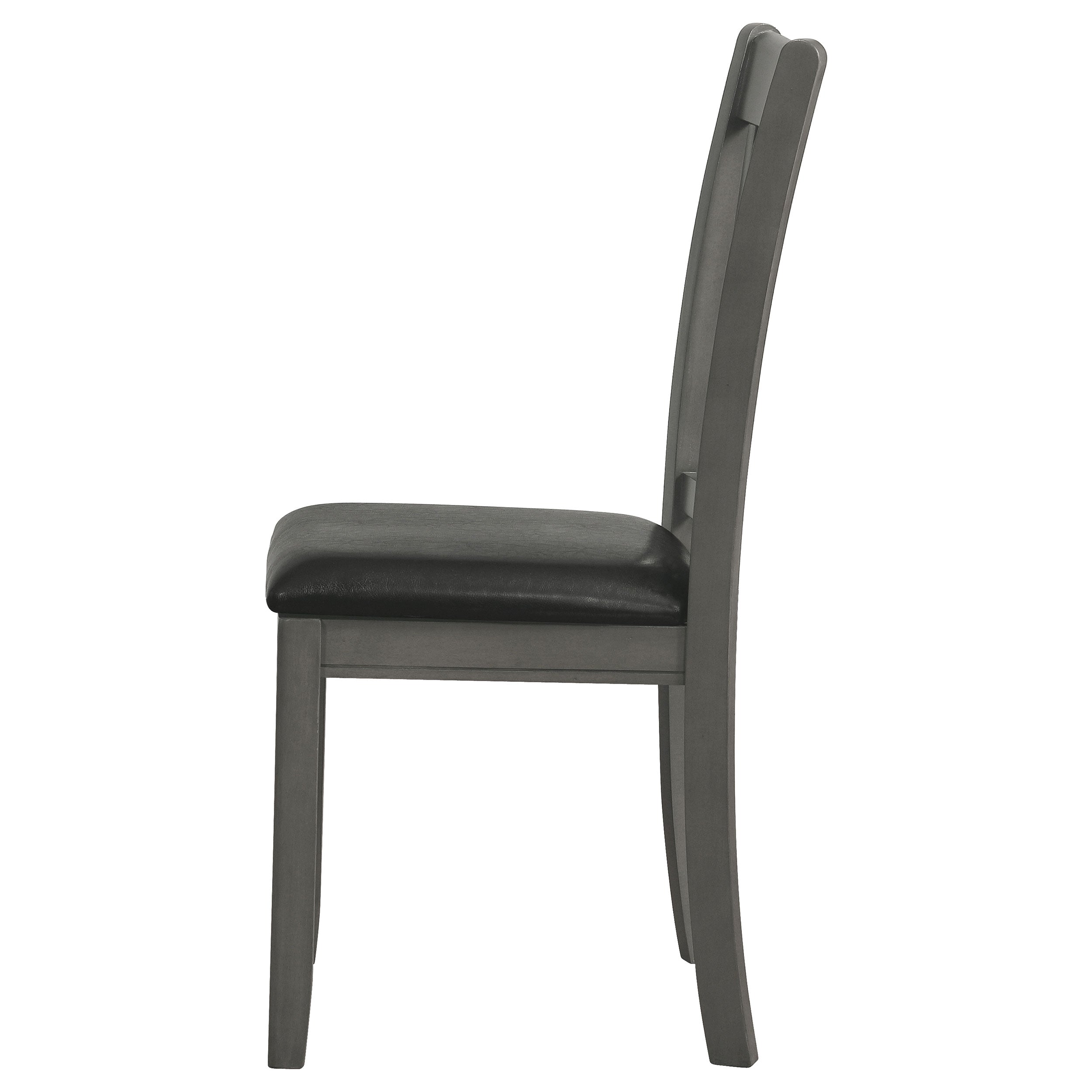Lavon Wood Dining Side Chair Black and  Medium Grey (Set of 2) — view 6