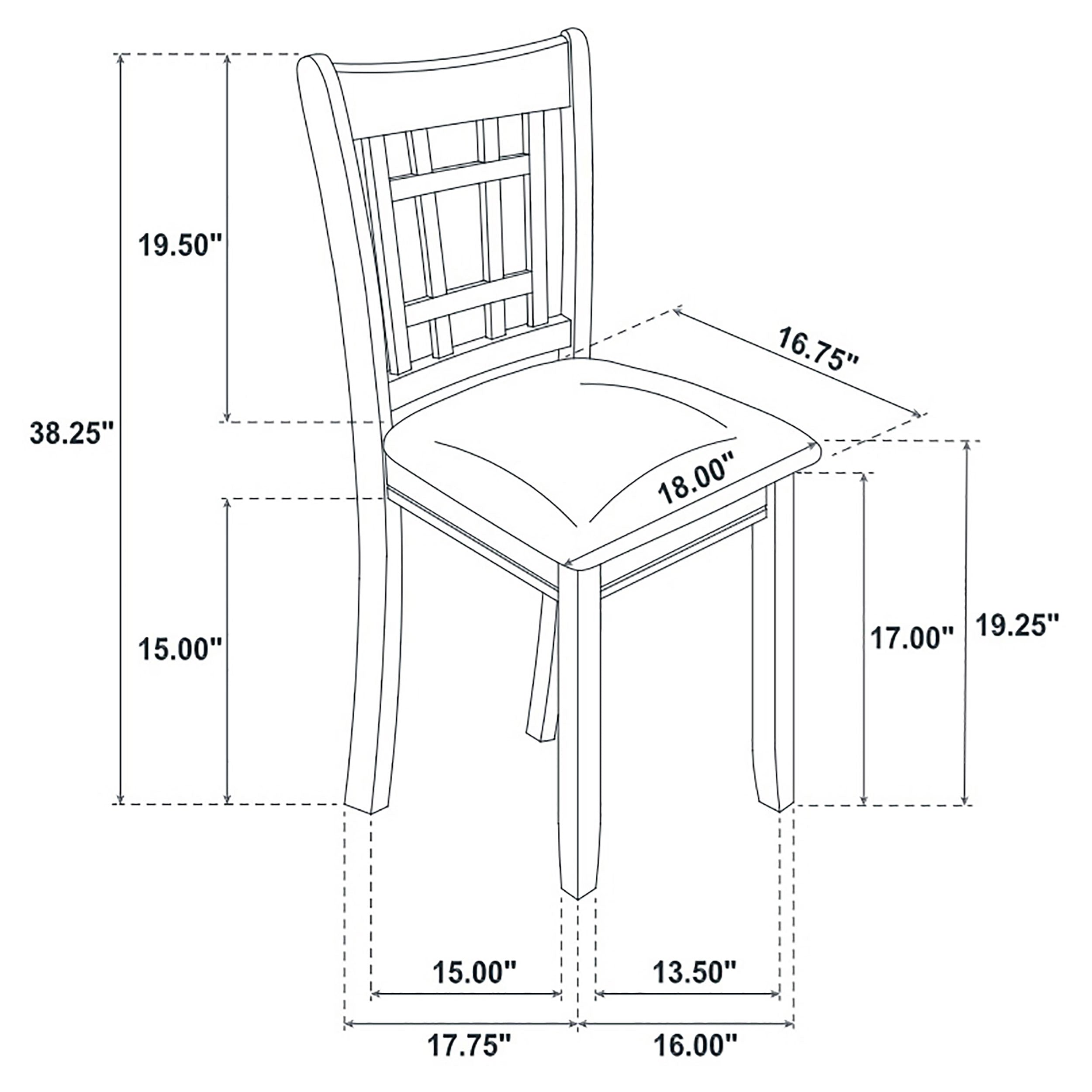 Lavon Wood Dining Side Chair Black and  Medium Grey (Set of 2) — view 13