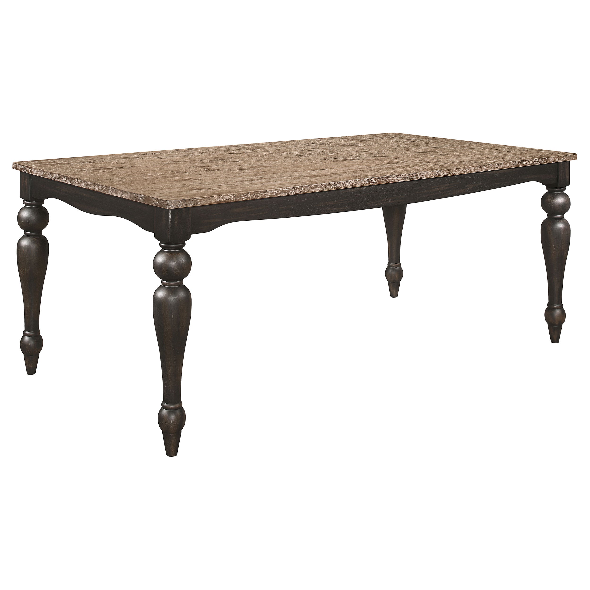 Bridget Rectangular 79-inch Dining Table Brown Brushed — view 1