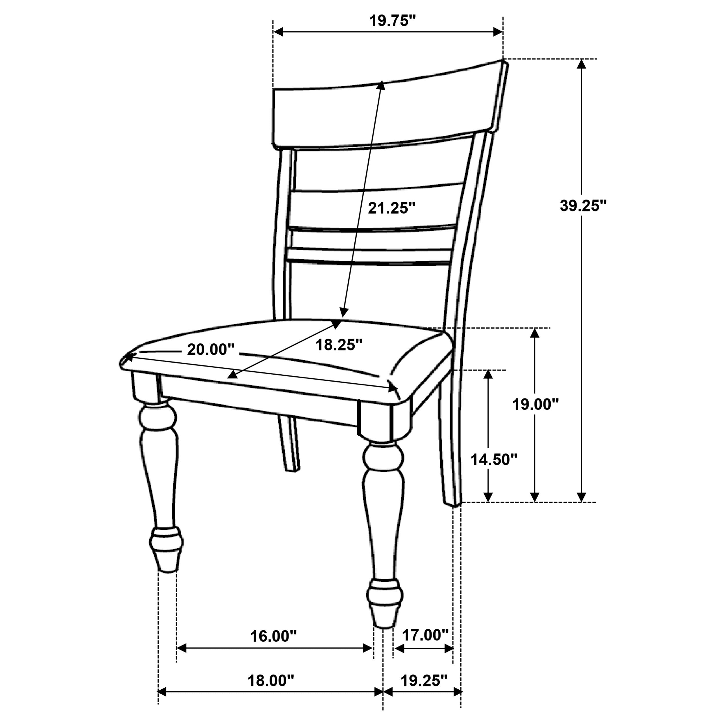 Bridget Wood Dining Side Chair Charcoal (Set of 2) — view 13
