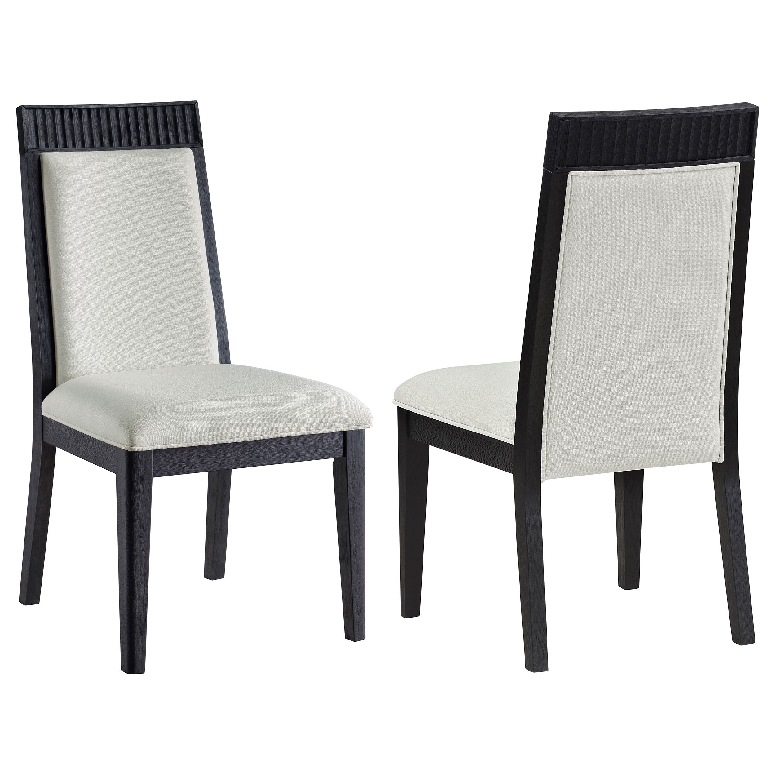Brookmead Dining Side Chair Ivory and Black (Set of 2) — view 1