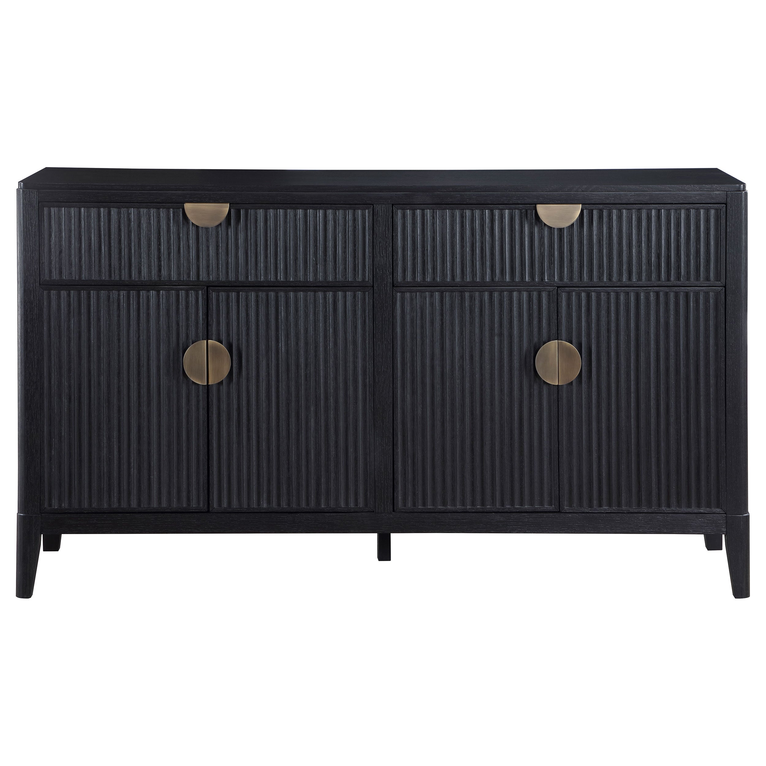 Brookmead 4-door Sideboard Buffet Storage Cabinet Black — view 3