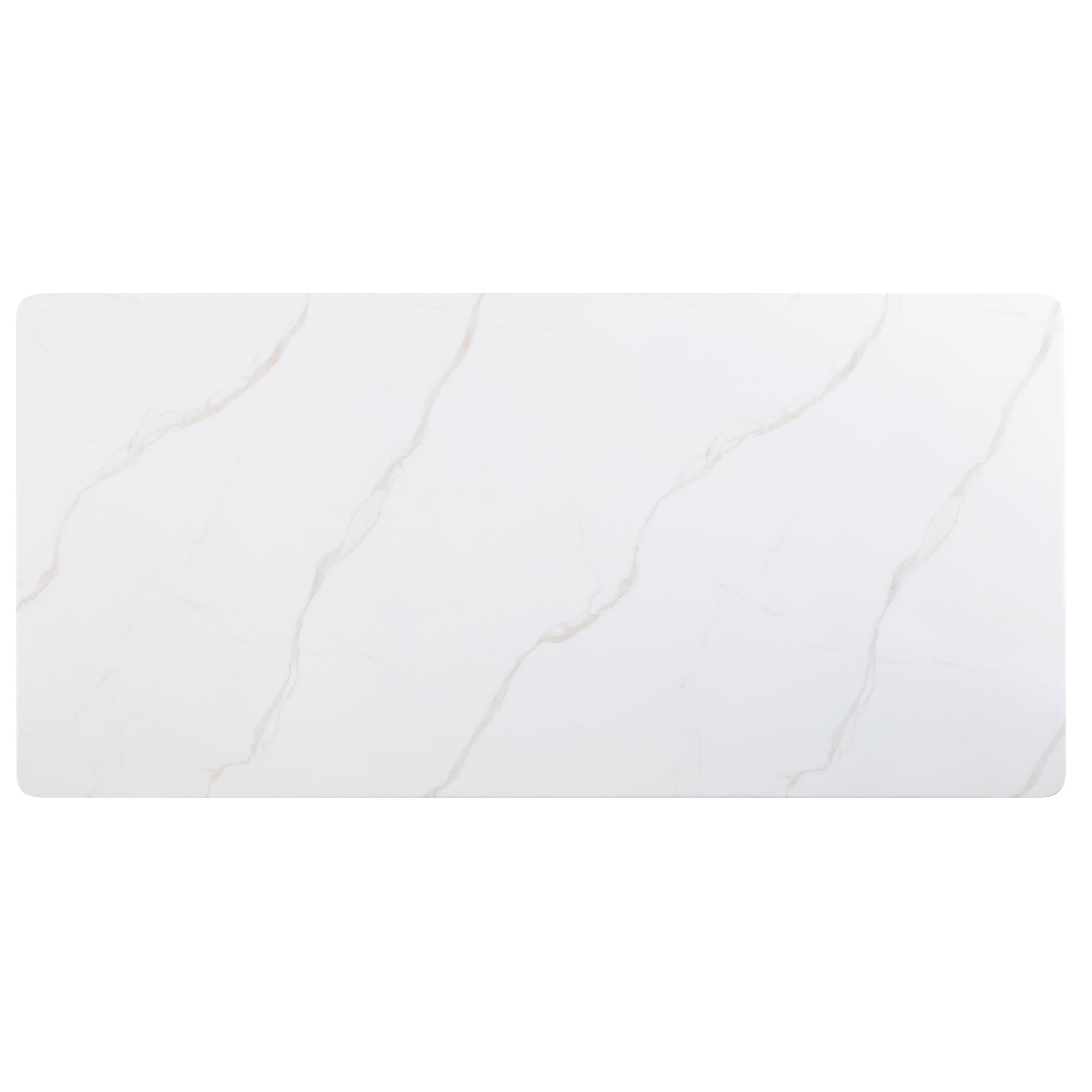 Tevlin Rectangular 79-inch Marble Top Dining Table White — view 6