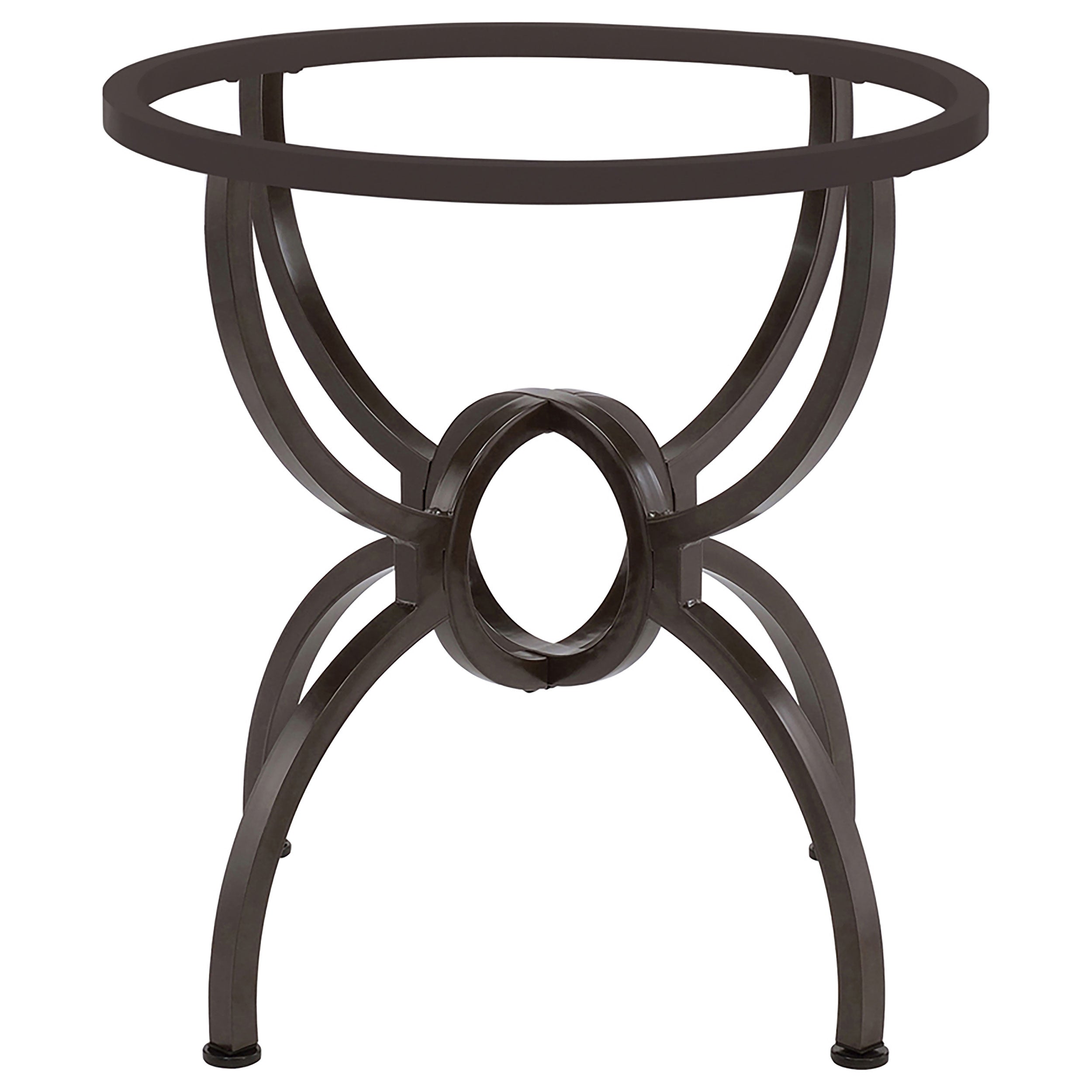 Aviano Round Metal Dining Table Base Gunmetal — view 2