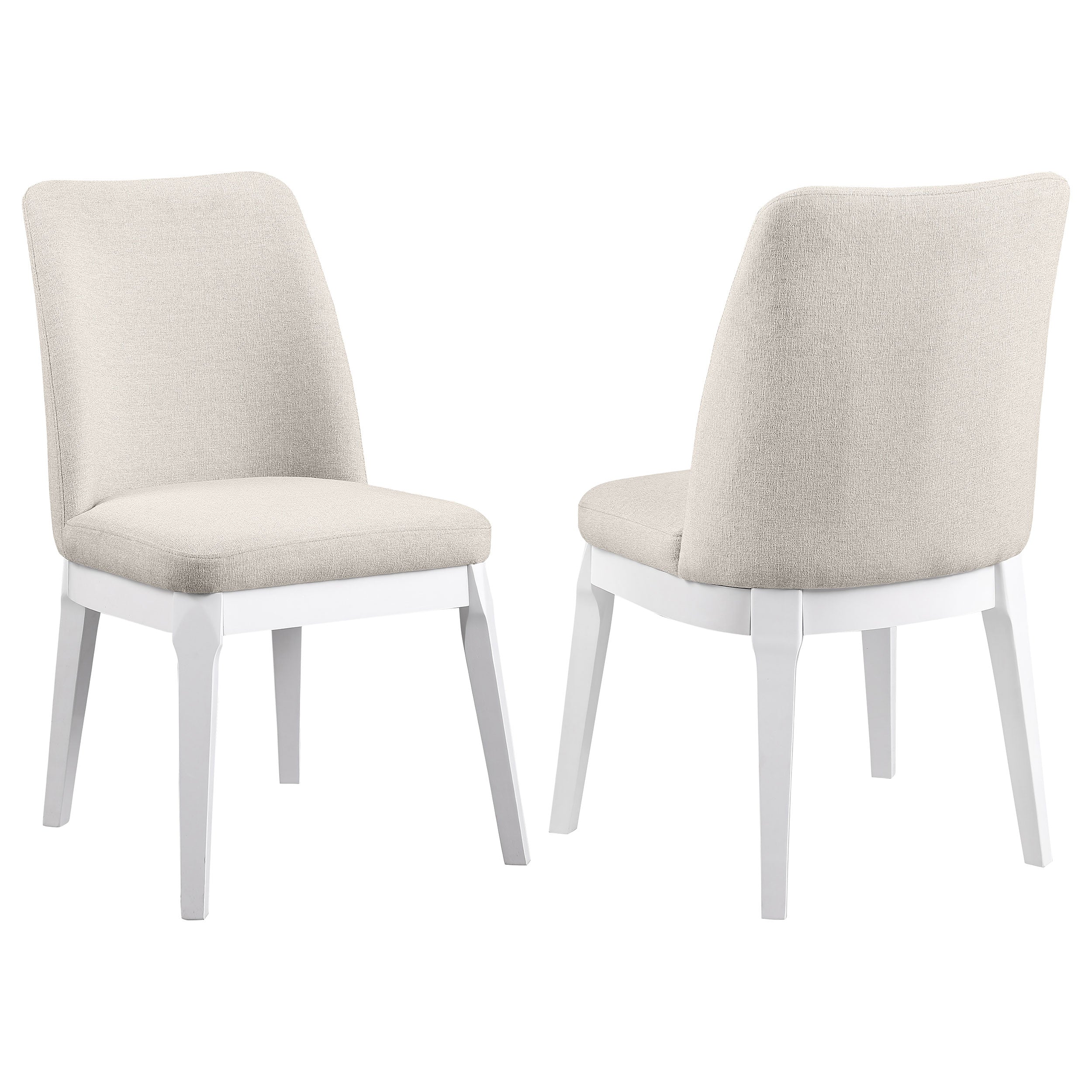 Carissa Upholstered Dining Side Chair Beige (Set of 2) — view 1