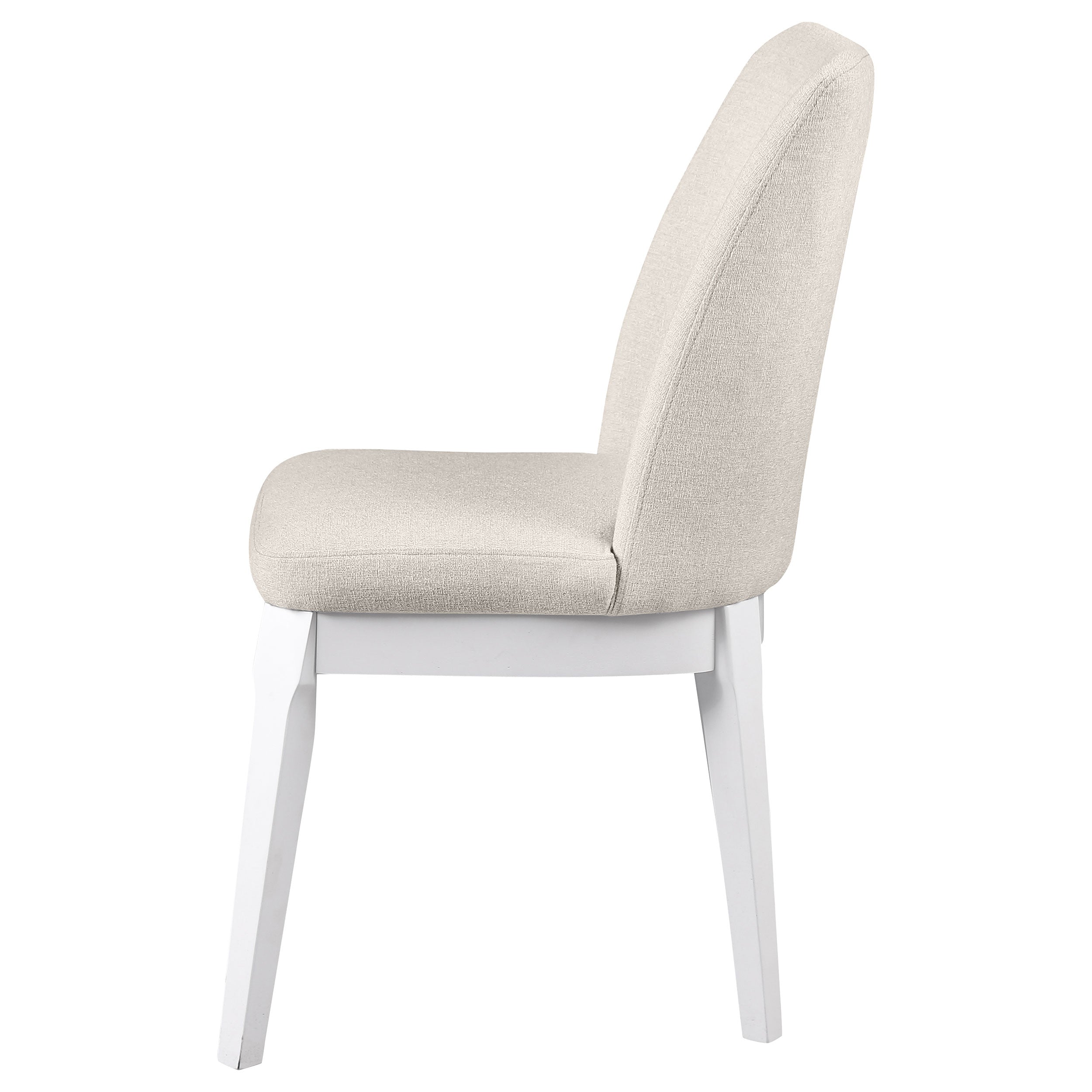 Carissa Upholstered Dining Side Chair Beige (Set of 2) — view 6
