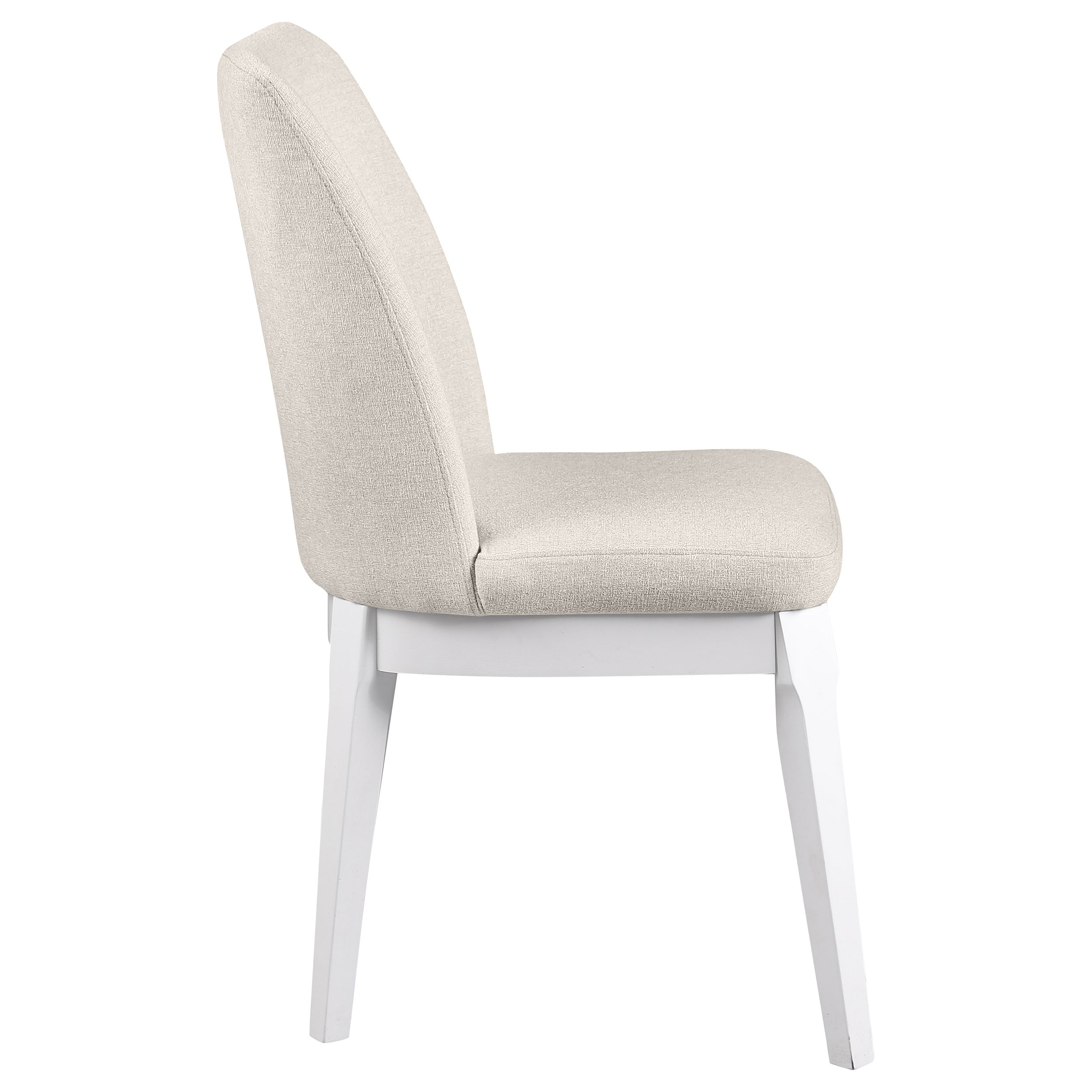 Carissa Upholstered Dining Side Chair Beige (Set of 2) — view 9