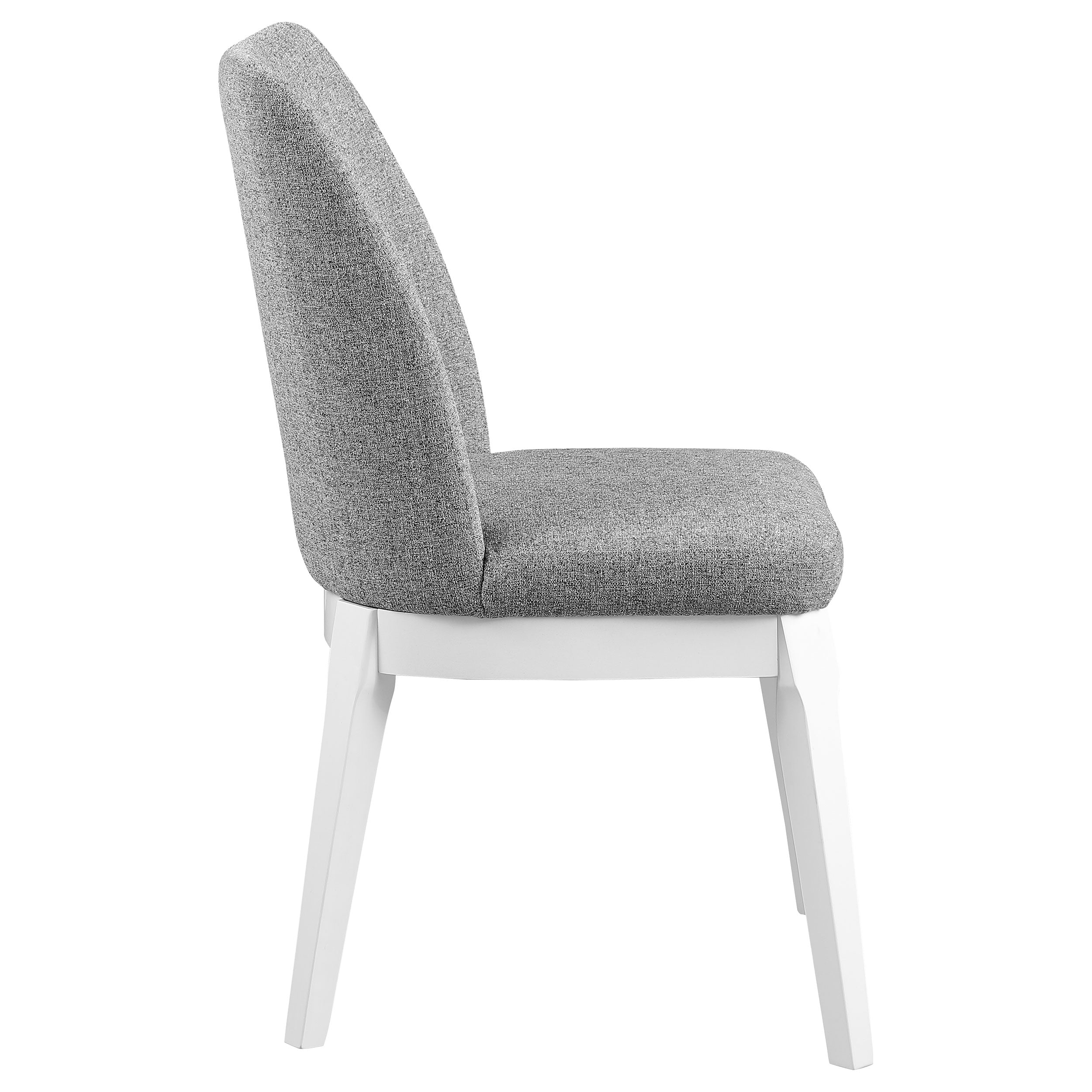 Carissa Upholstered Dining Side Chair Light Grey (Set of 2) — view 9