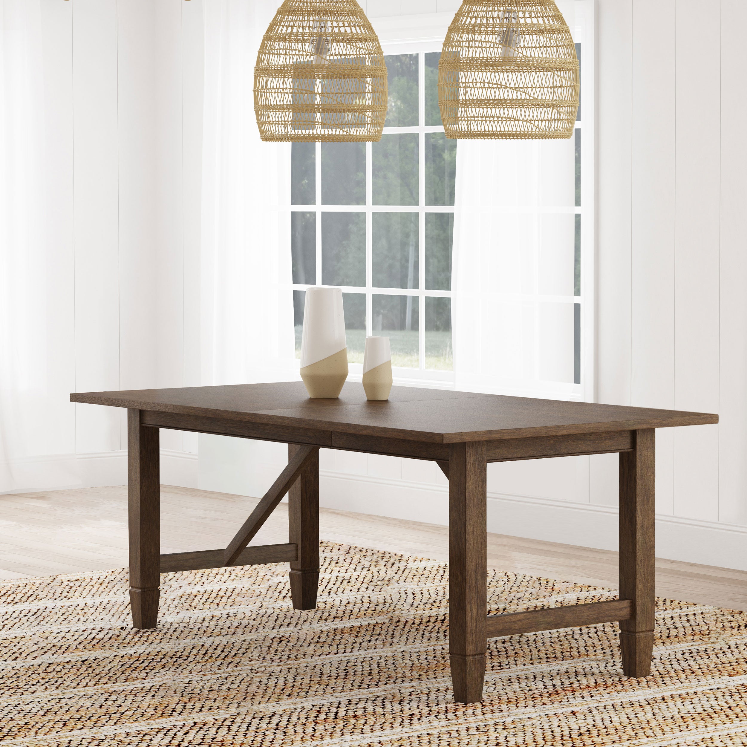 Matisse Rectangular 94-inch Wood Dining Table Light Brown — view 2