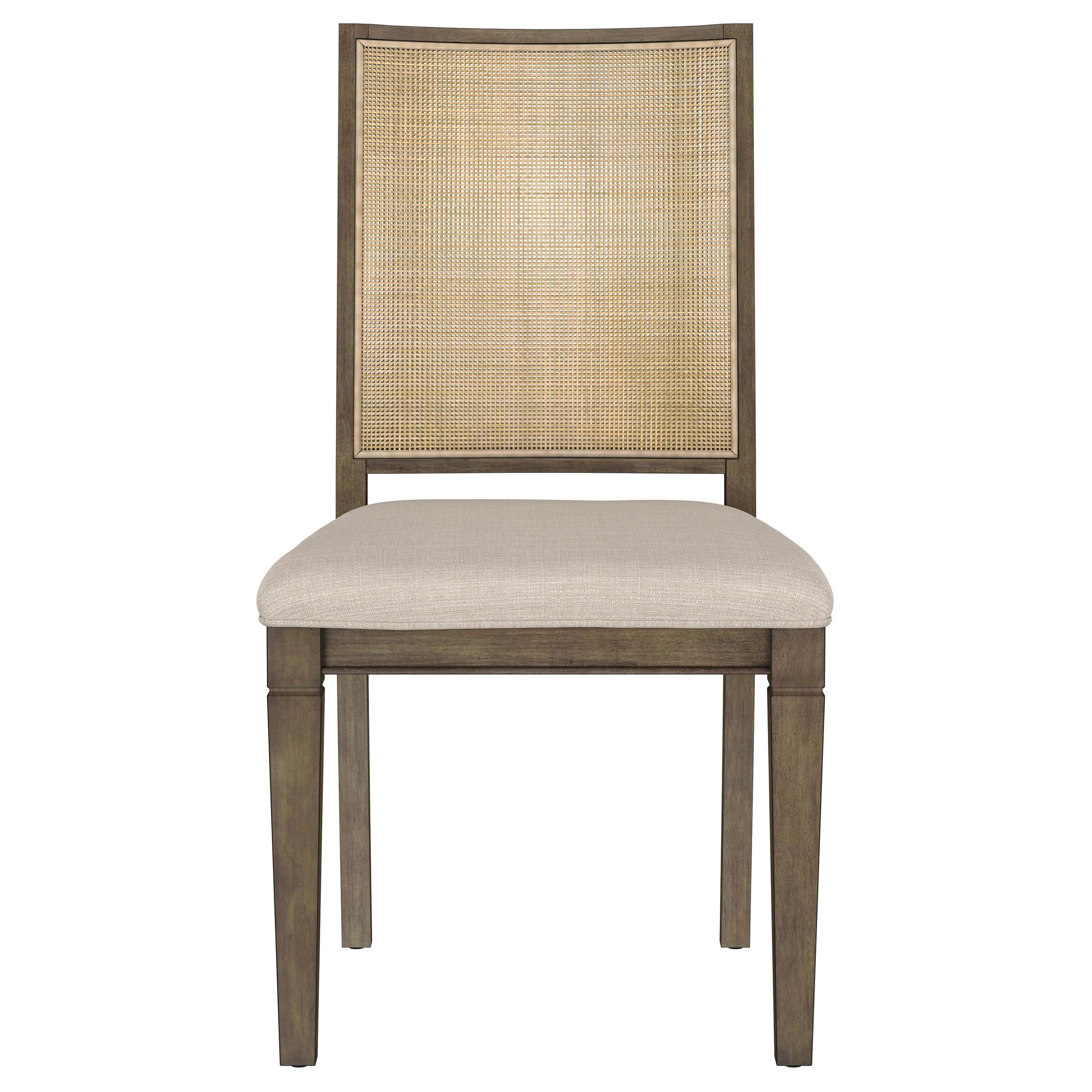 Matisse Woven Rattan Back Dining Side Chair Brown (Set of 2) — view 4