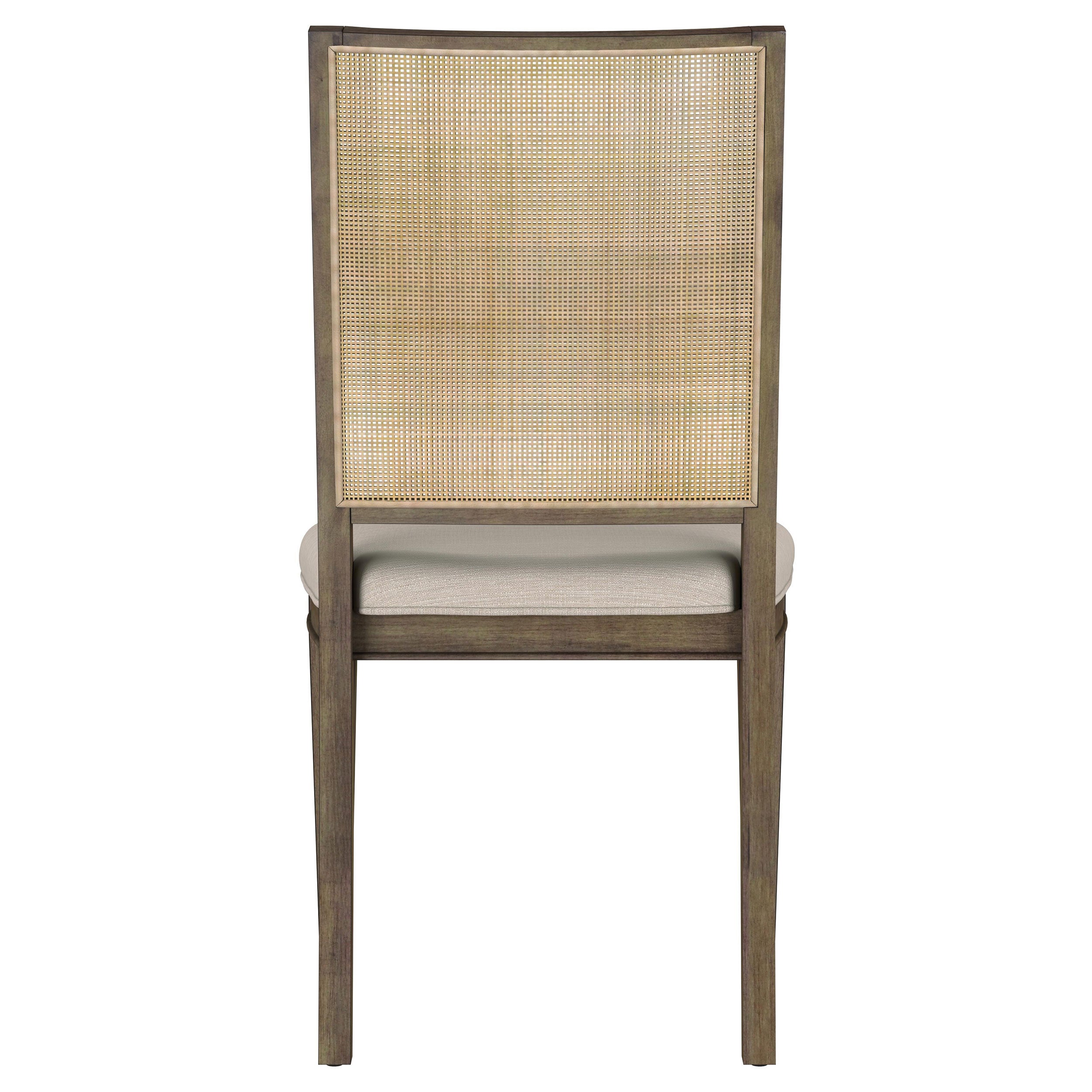 Matisse Woven Rattan Back Dining Side Chair Brown (Set of 2) — view 8