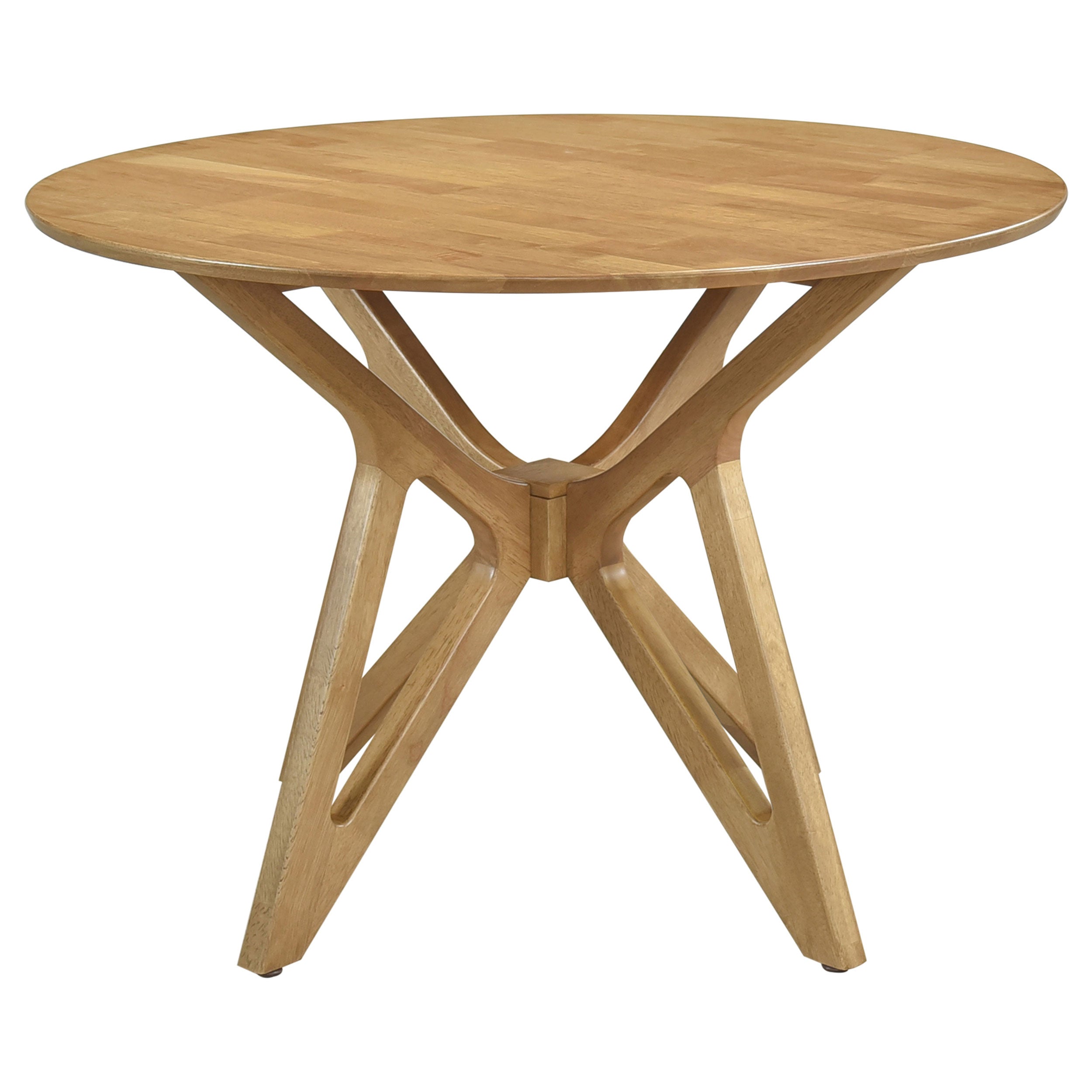 Elowen 5-piece Round Solid Wood Dining Set Light Walnut — view 4