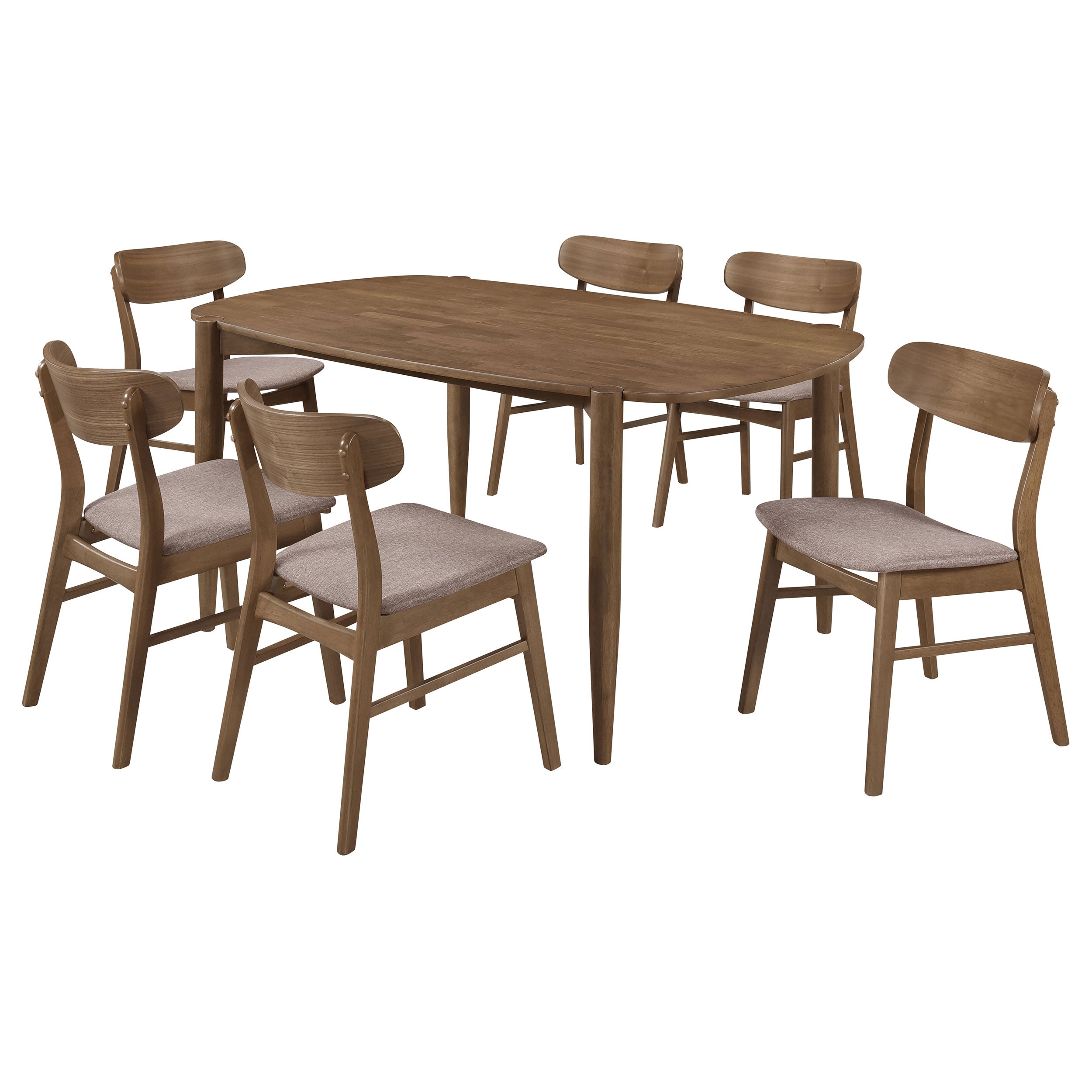 Dortch 7-piece Oval Solid Wood Dining Set Walnut — view 2