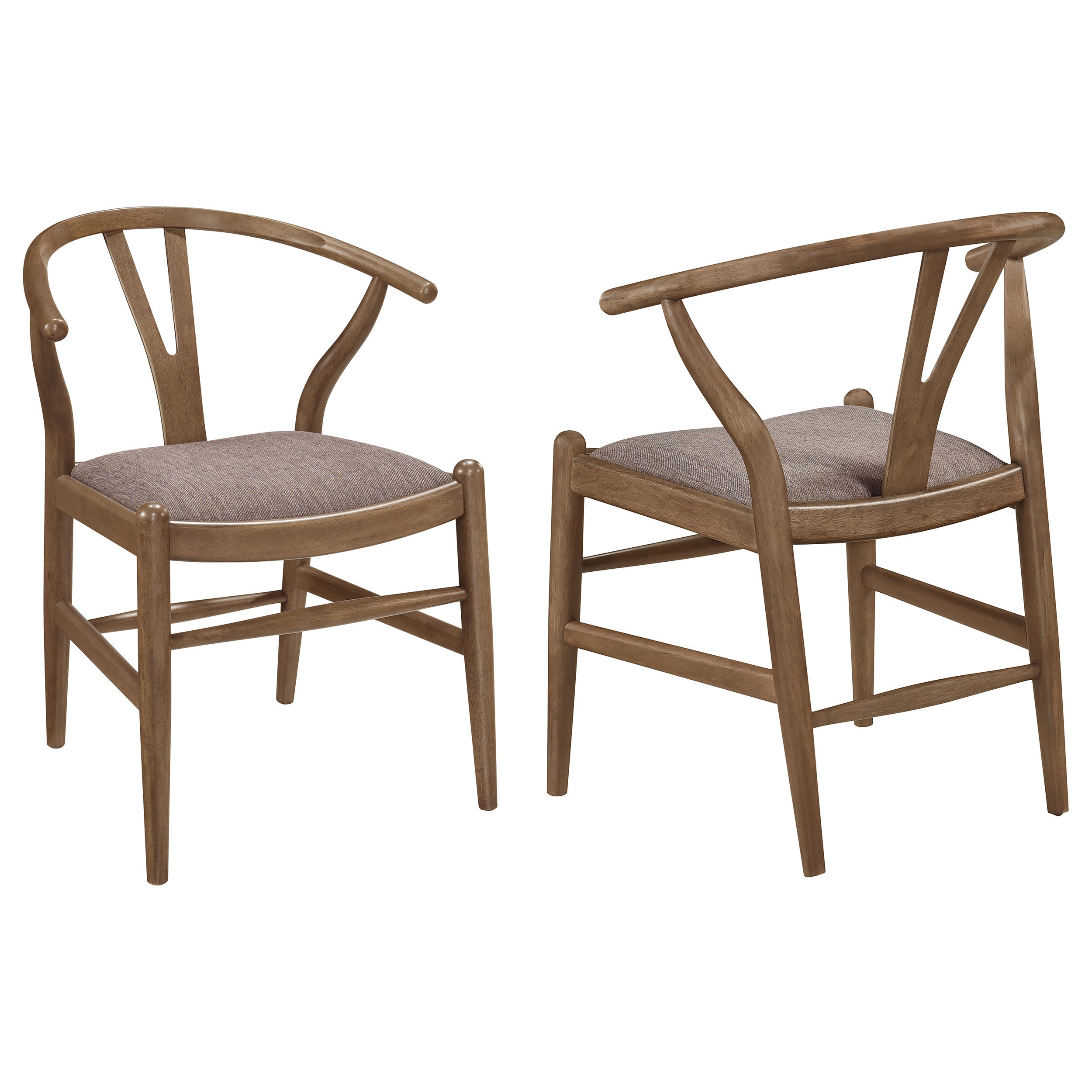 Dinah Wood Wishbone Dining Side Chair Walnut (Set of 2) — view 1