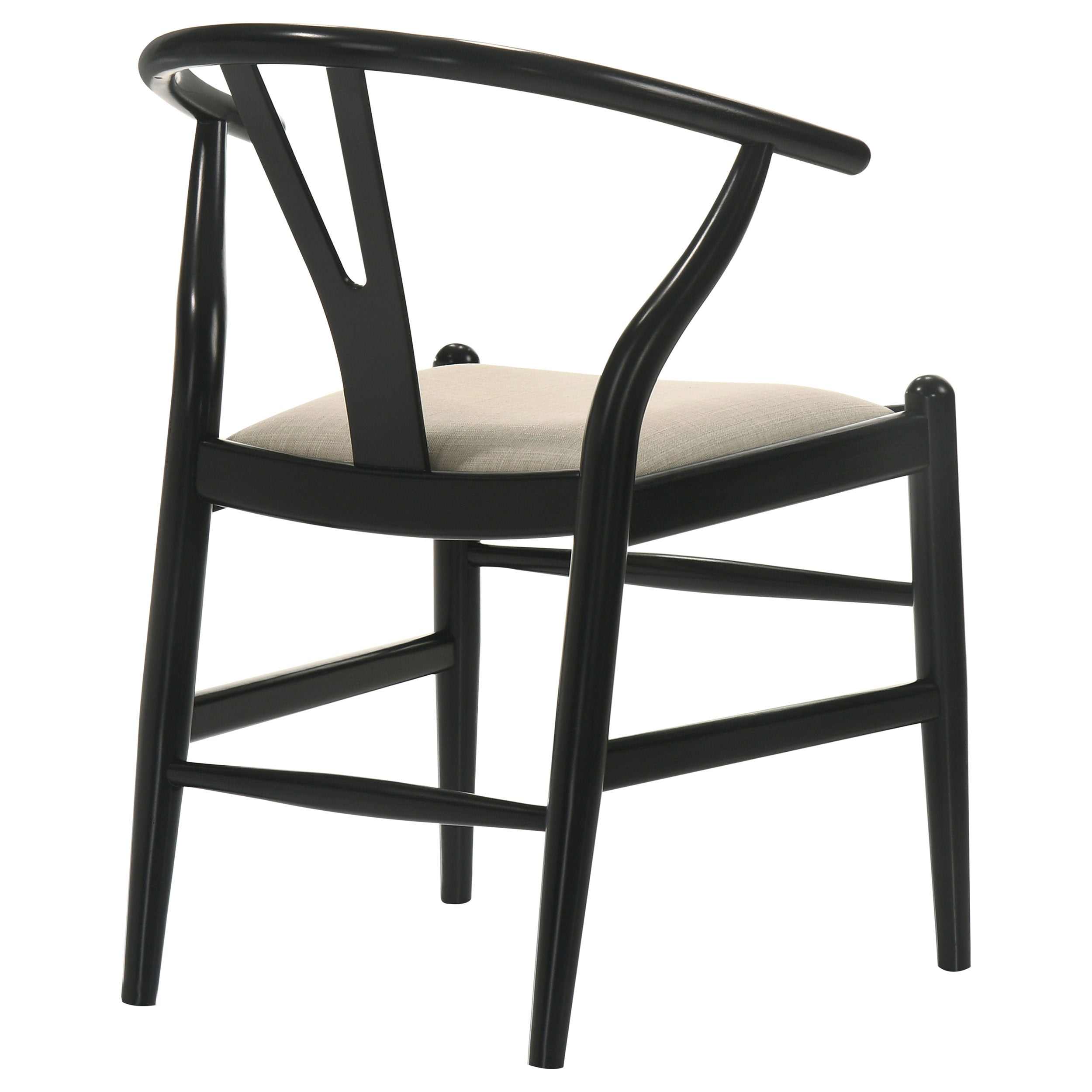 Crestmont Wood Wishbone Dining Side Chair Black (Set of 2) — view 8