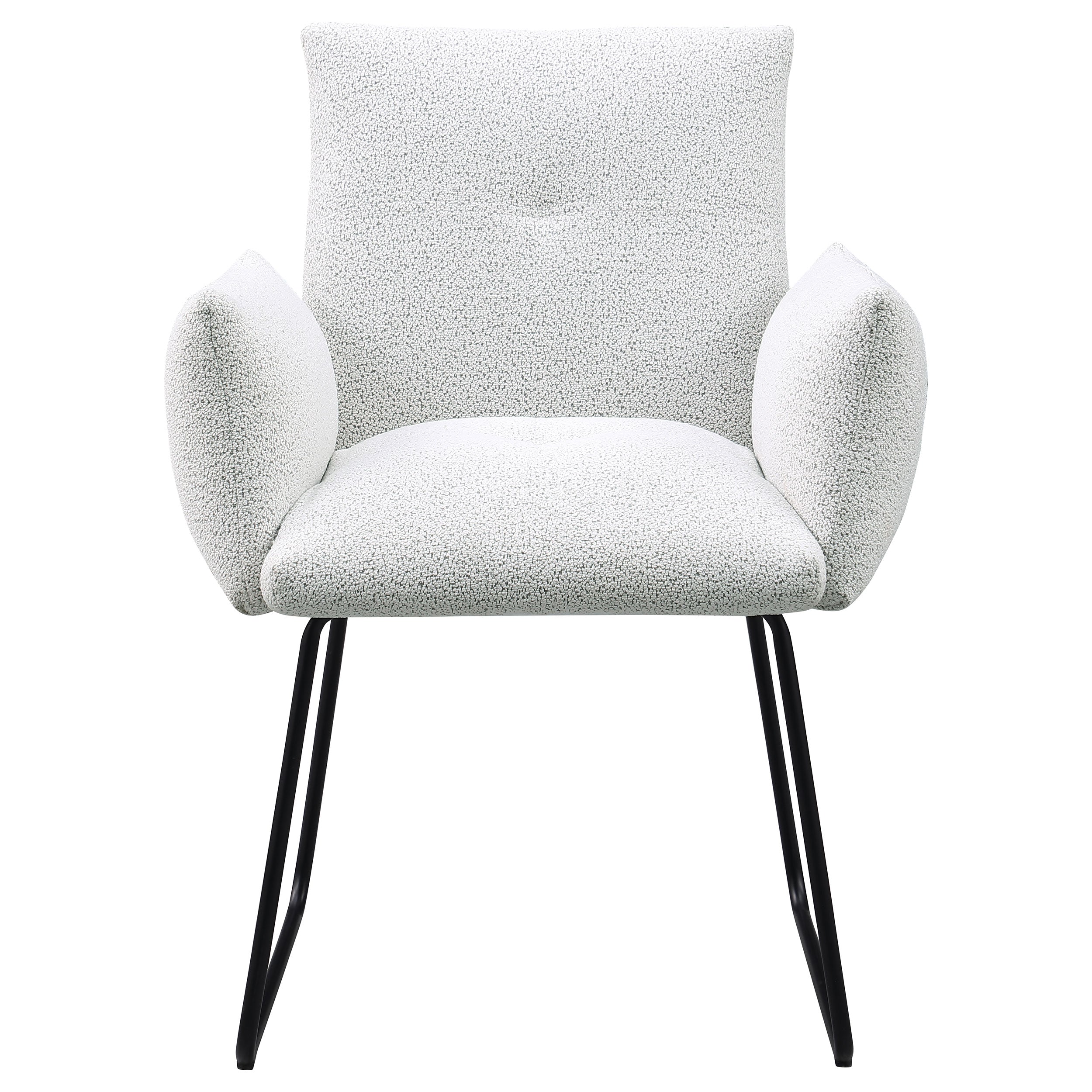 Ackland Upholstered Dining Arm Chair Light Grey (Set of 2) — view 4