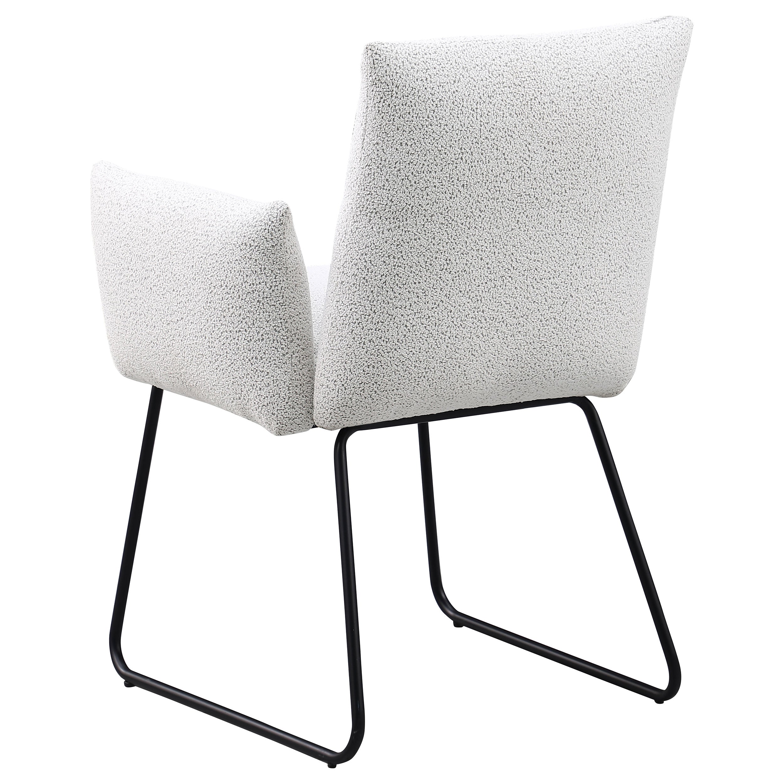 Ackland Upholstered Dining Arm Chair Light Grey (Set of 2) — view 7
