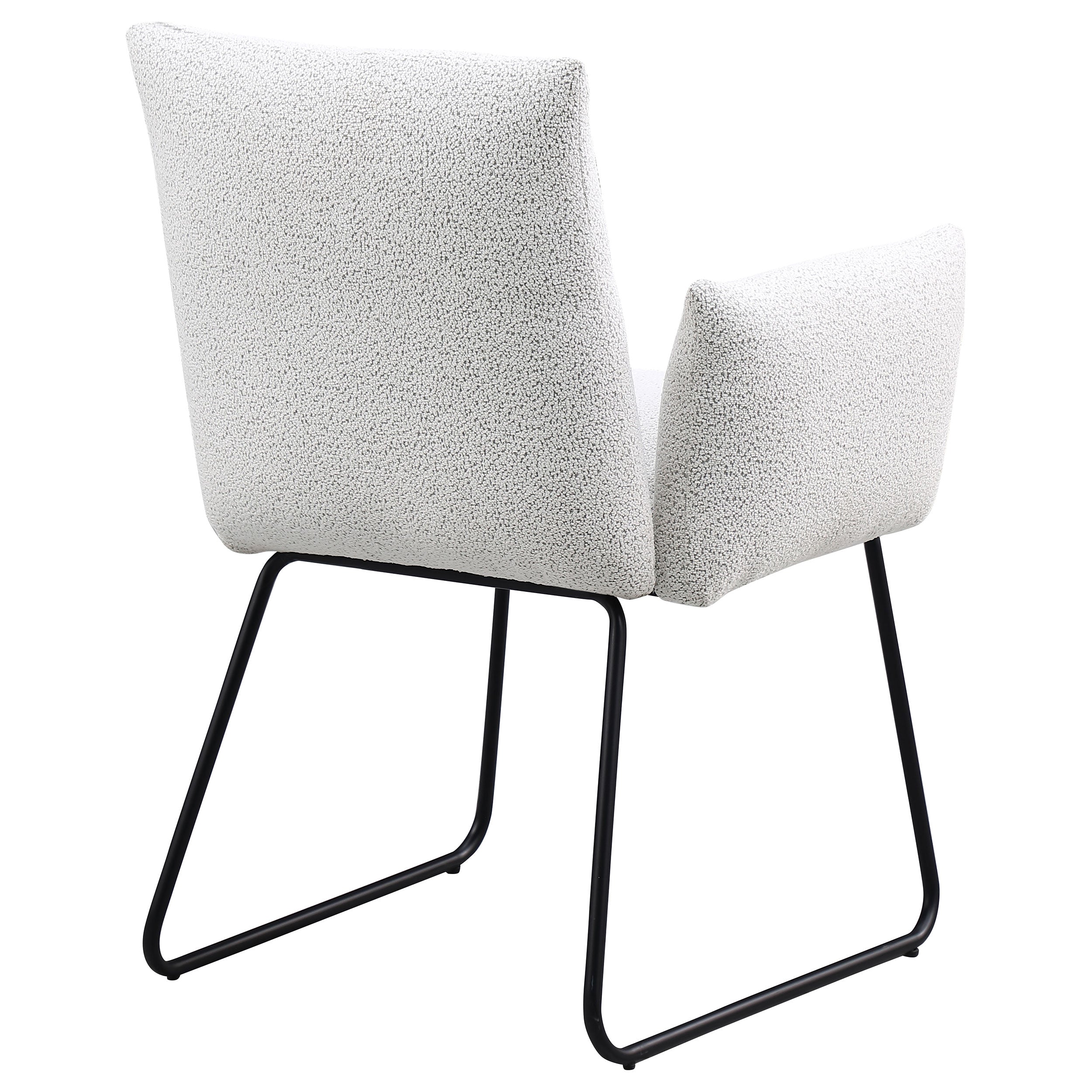 Ackland Upholstered Dining Arm Chair Light Grey (Set of 2) — view 8