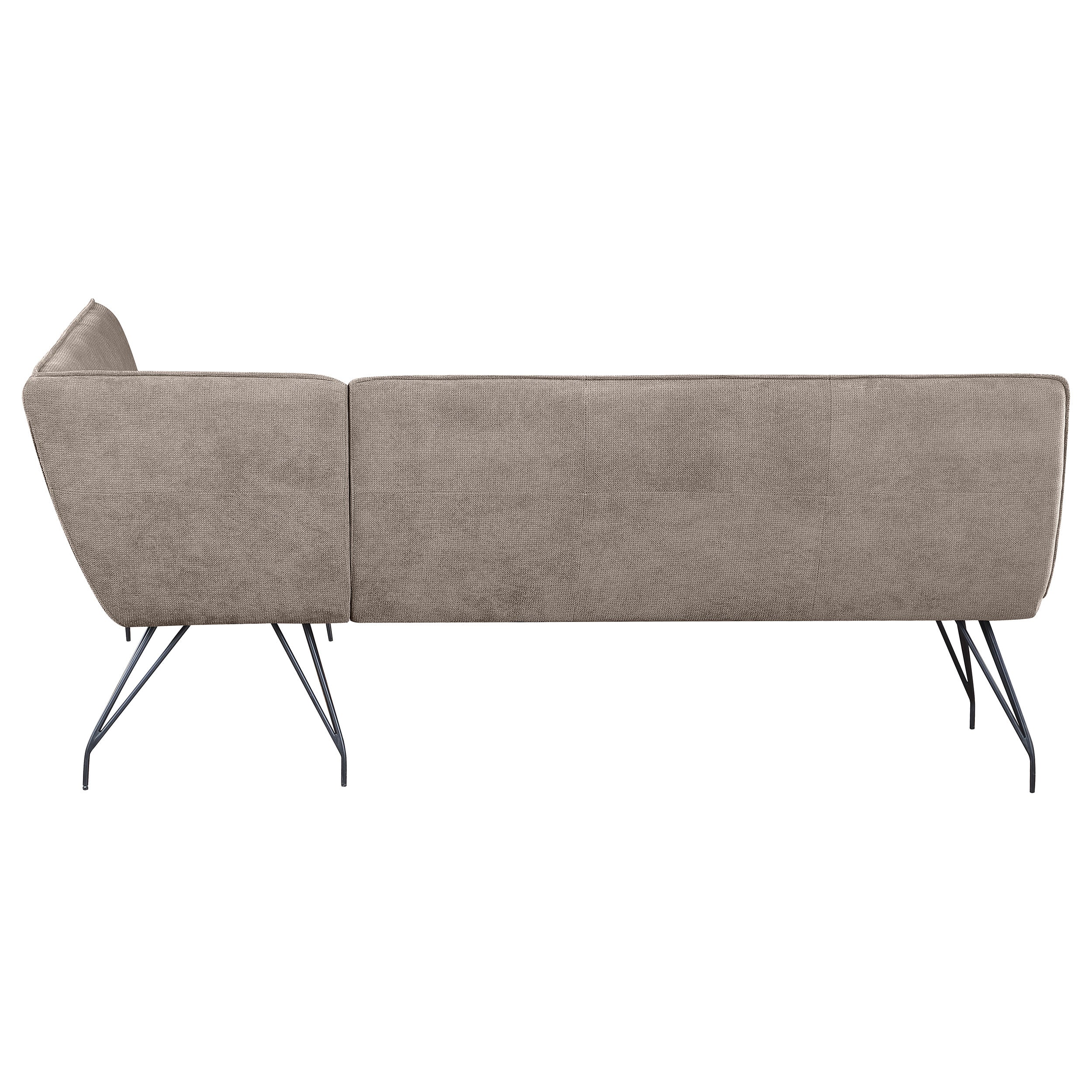 Dodson Fabric Upholstered L-Shaped Nook Dining Bench Taupe — view 5
