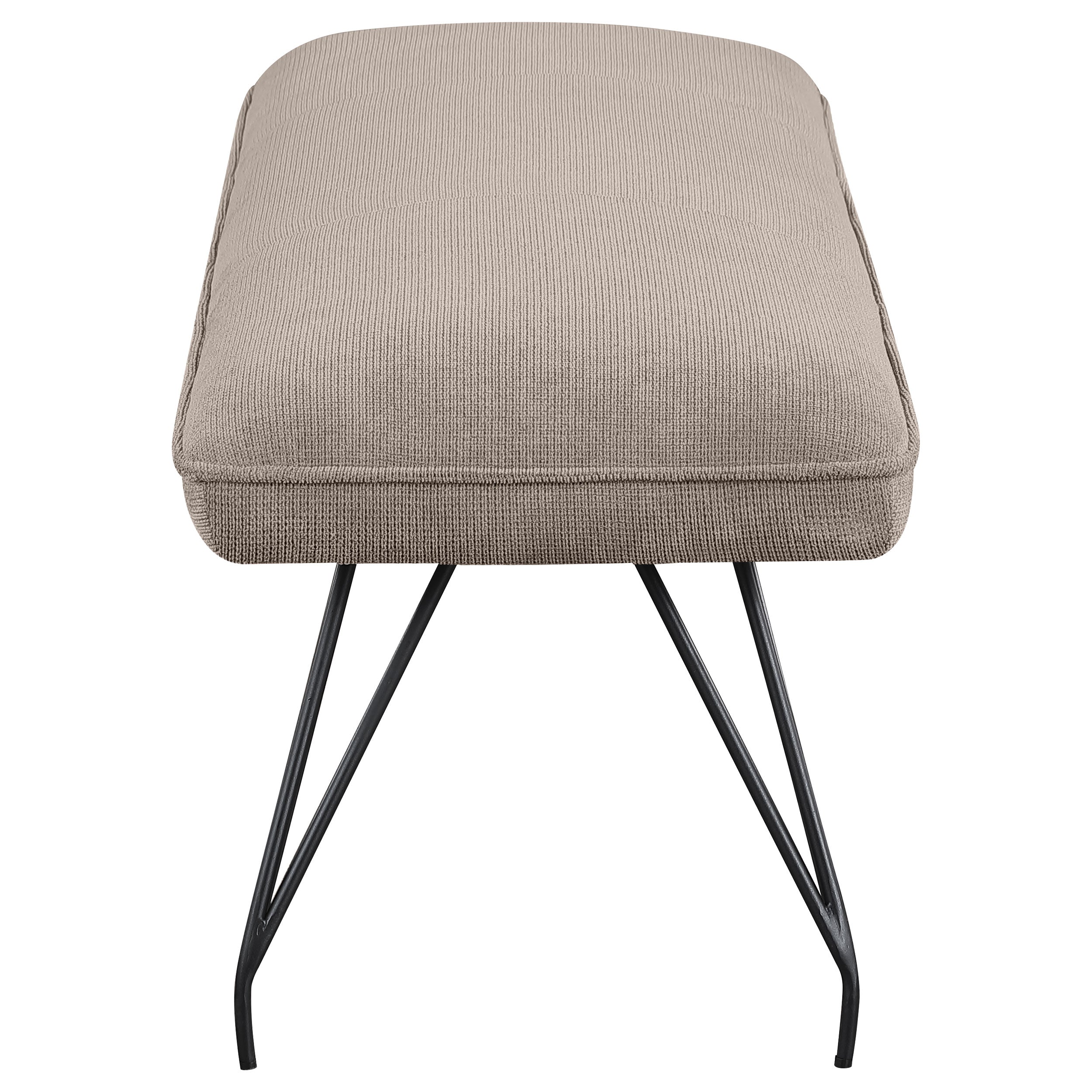 Dodson Fabric Upholstered Dining Bench Taupe  — view 5