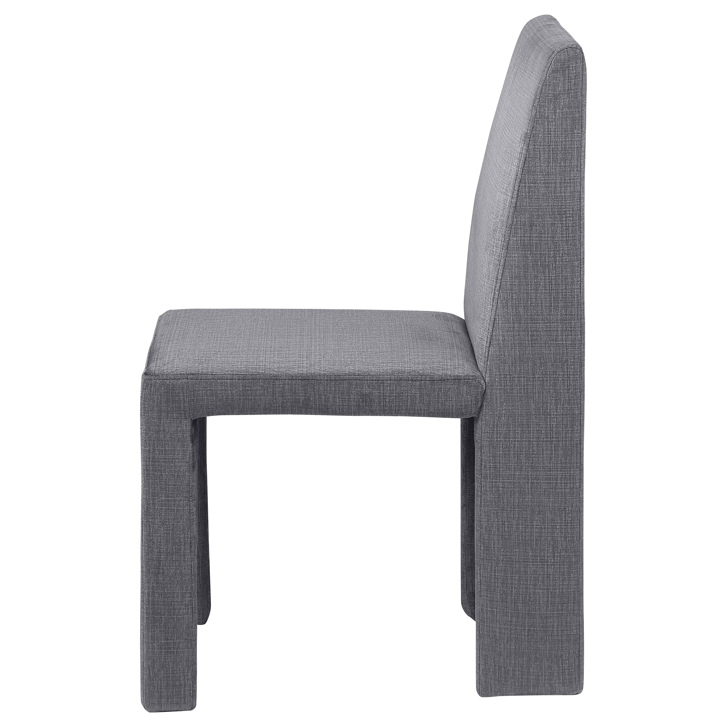 Tordera Velvet Upholstered Dining Side Chair Grey (Set of 2) — view 6