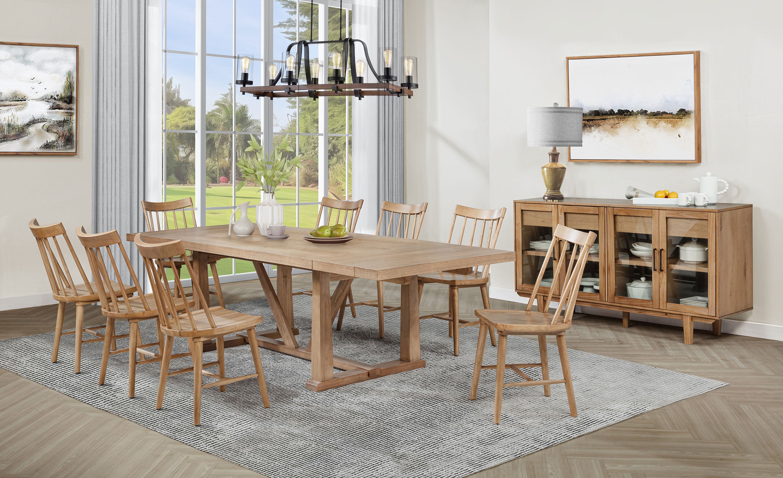 Middleton 10-piece Extension Leaf Dining Set Natural Brown — view 1