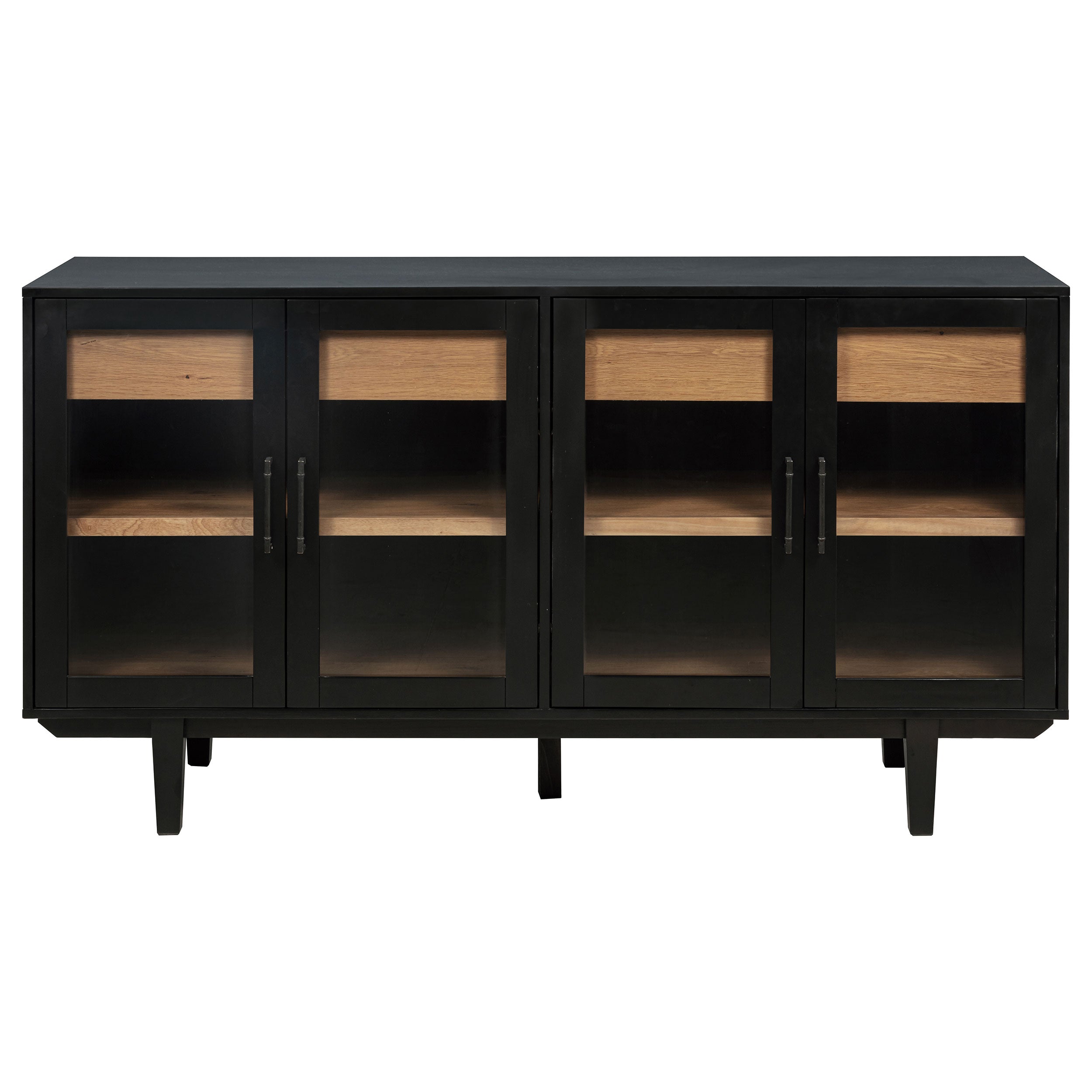 Middleton 4-door Sideboard Server with Dual Drawers Black — view 3