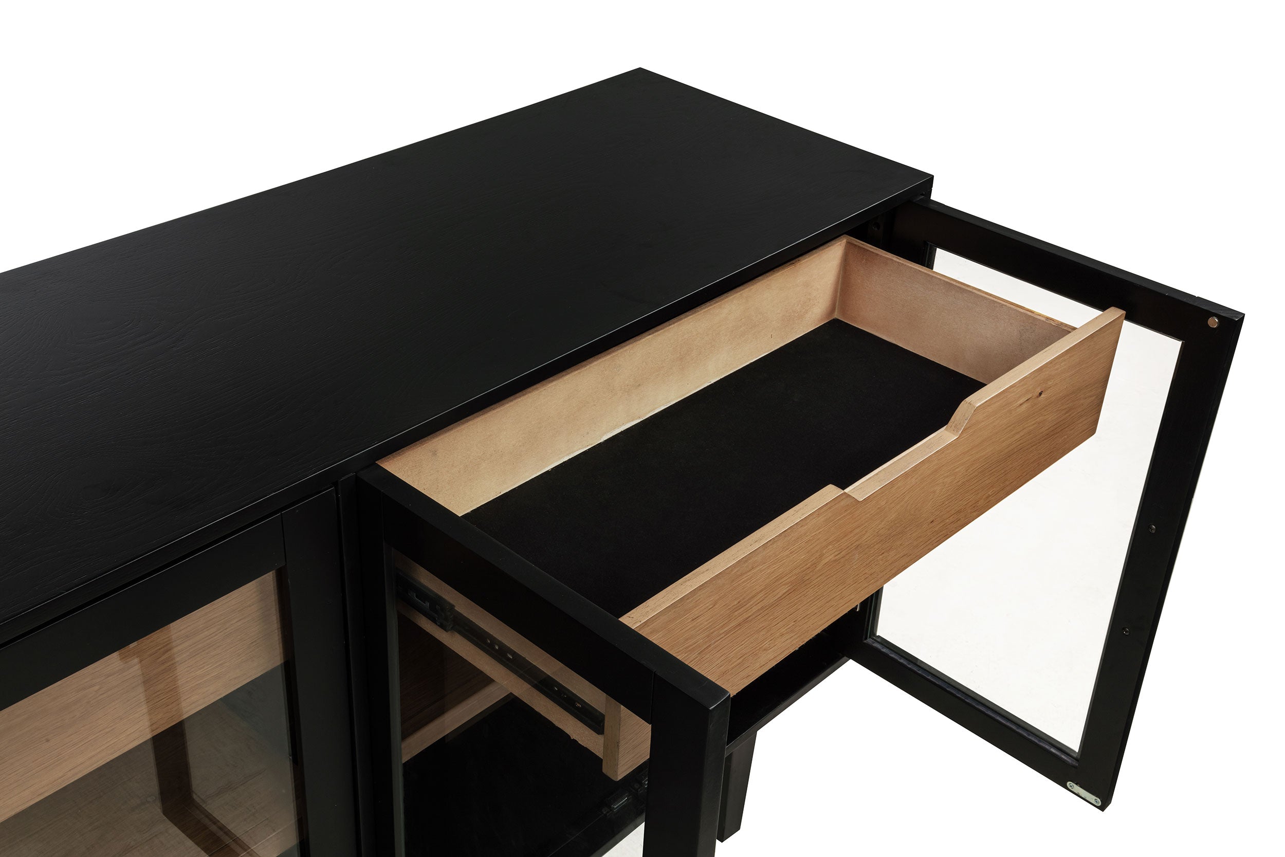 Middleton 4-door Sideboard Server with Dual Drawers Black — view 11