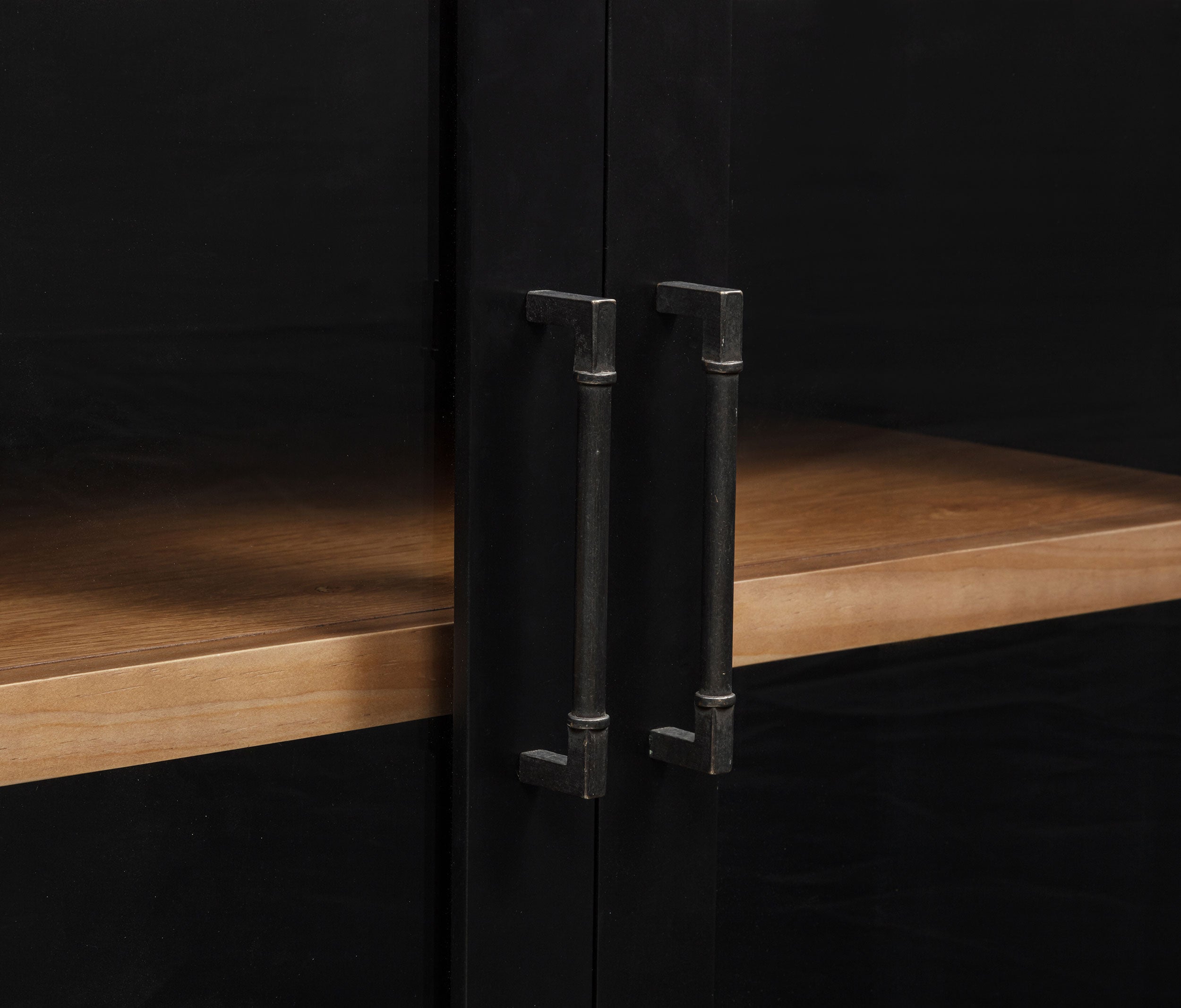 Middleton 4-door Sideboard Server with Dual Drawers Black — view 12