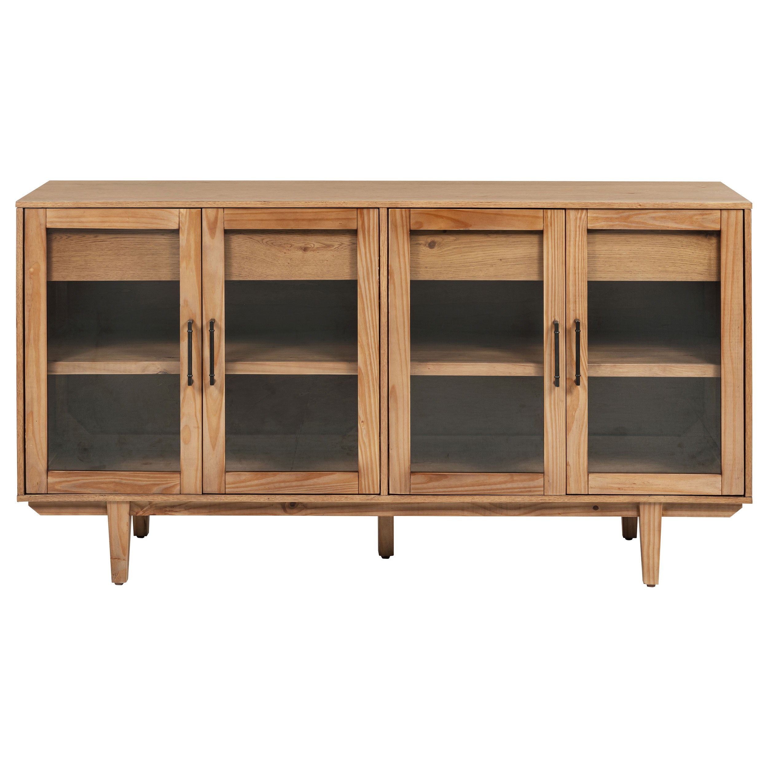 Middleton 4-door Sideboard Server with Dual Drawers Natural — view 3