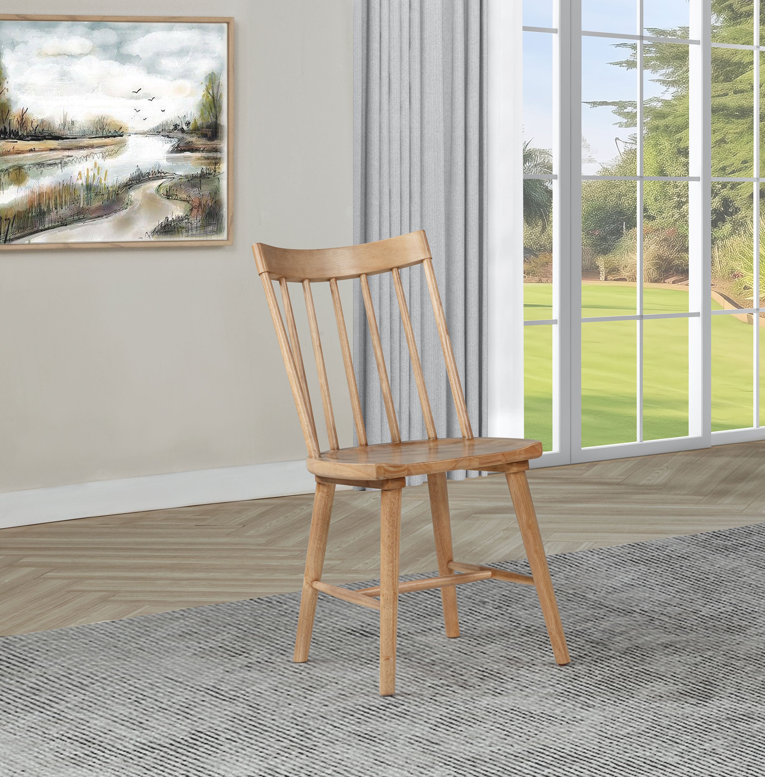 Middleton Solid Wood Dining Side Chair Brown (Set of 2) — view 2