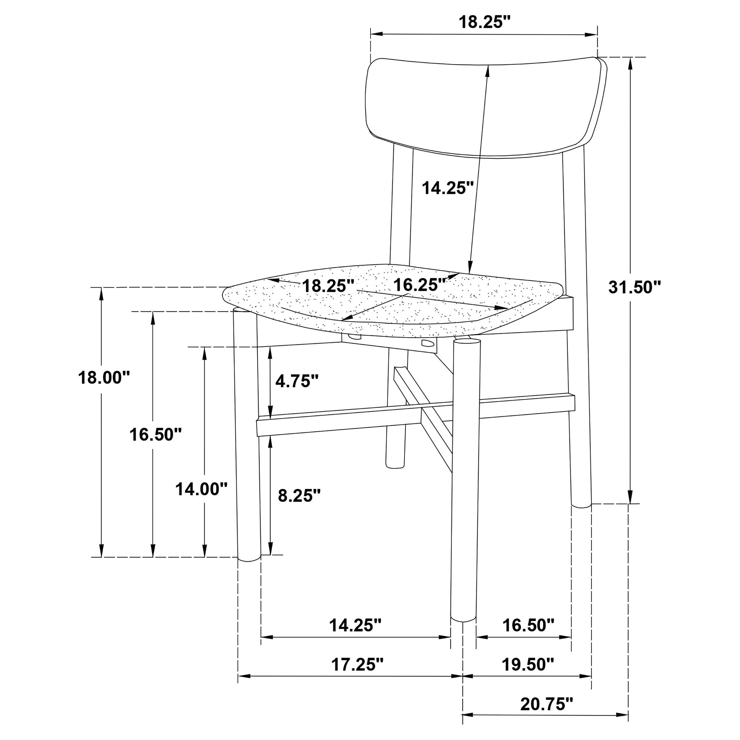 Parkridge 5-piece 59-inch Wood Dining Set White Washed — view 15
