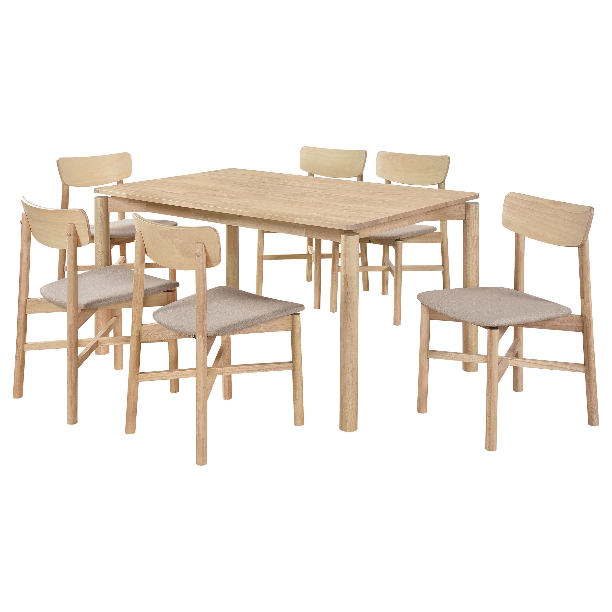 Parkridge 7-piece 59-inch Wood Dining Set White Washed — view 2
