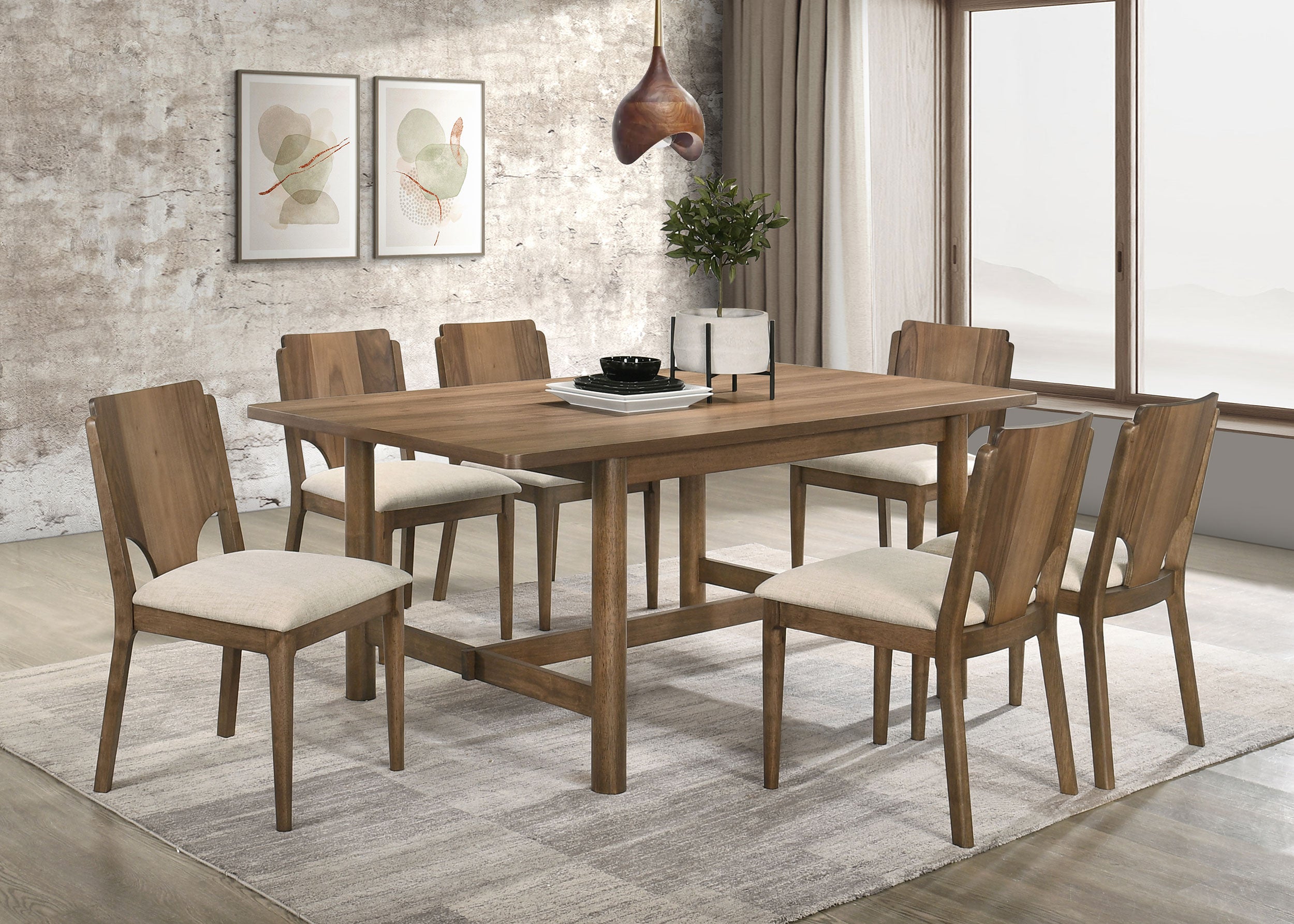 Crestmore 71-inch Rectangular Wood Dining Table Walnut — view 9