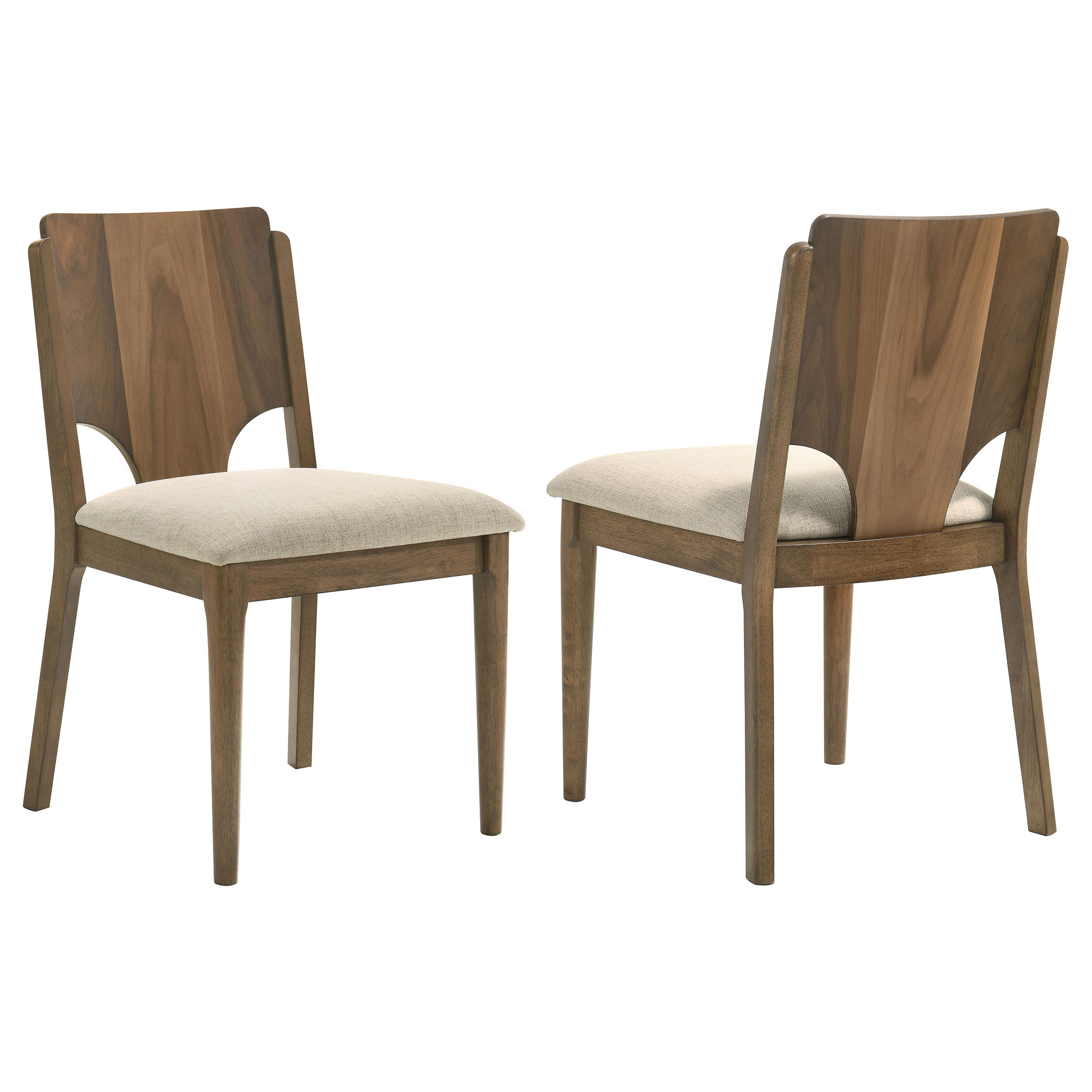 Crestmore Dining Chair Upholstered Seat Walnut (Set of 2) — view 1