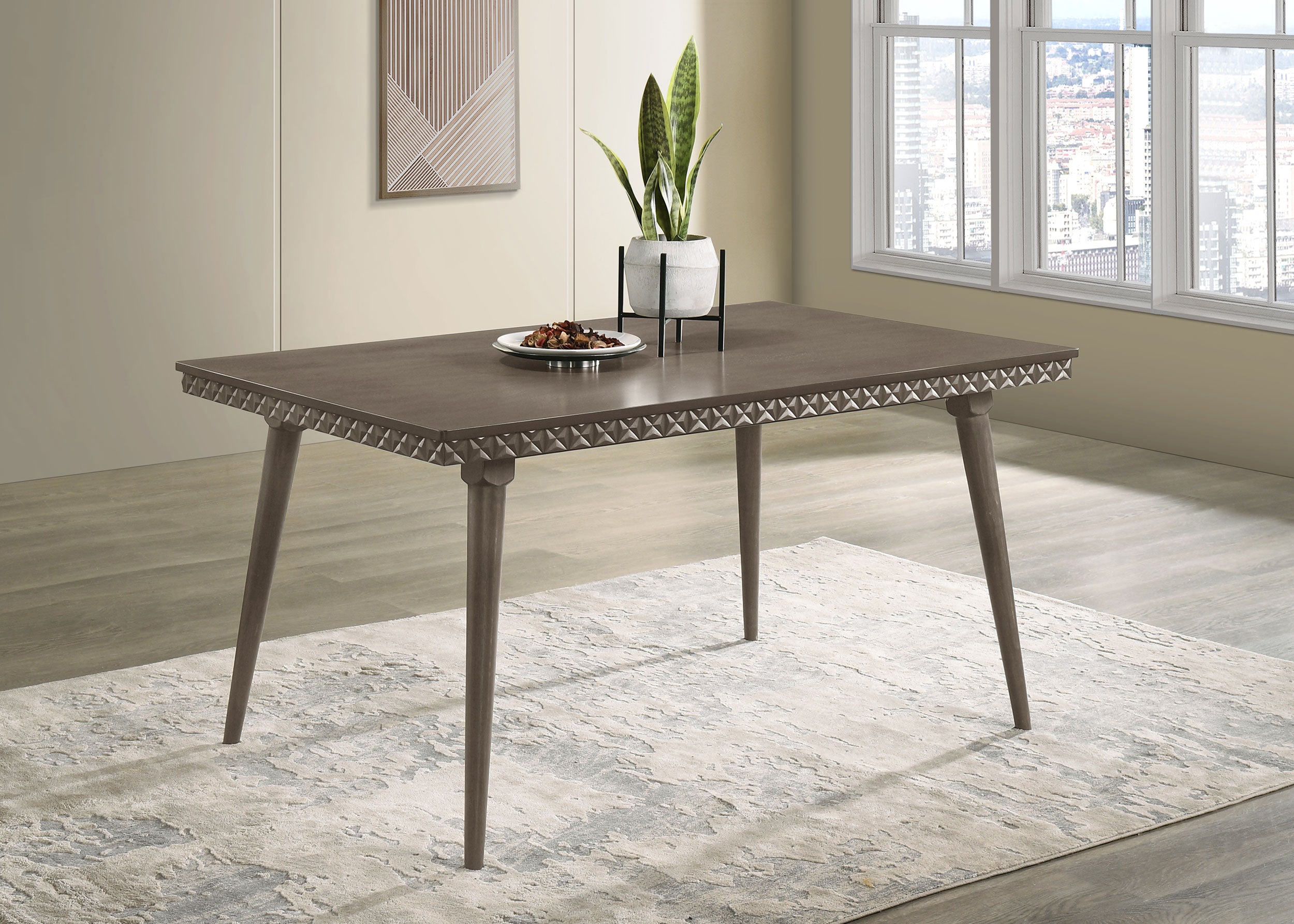 Onslow 59-inch Rectangular Wood Dining Table Dark Brown — view 2