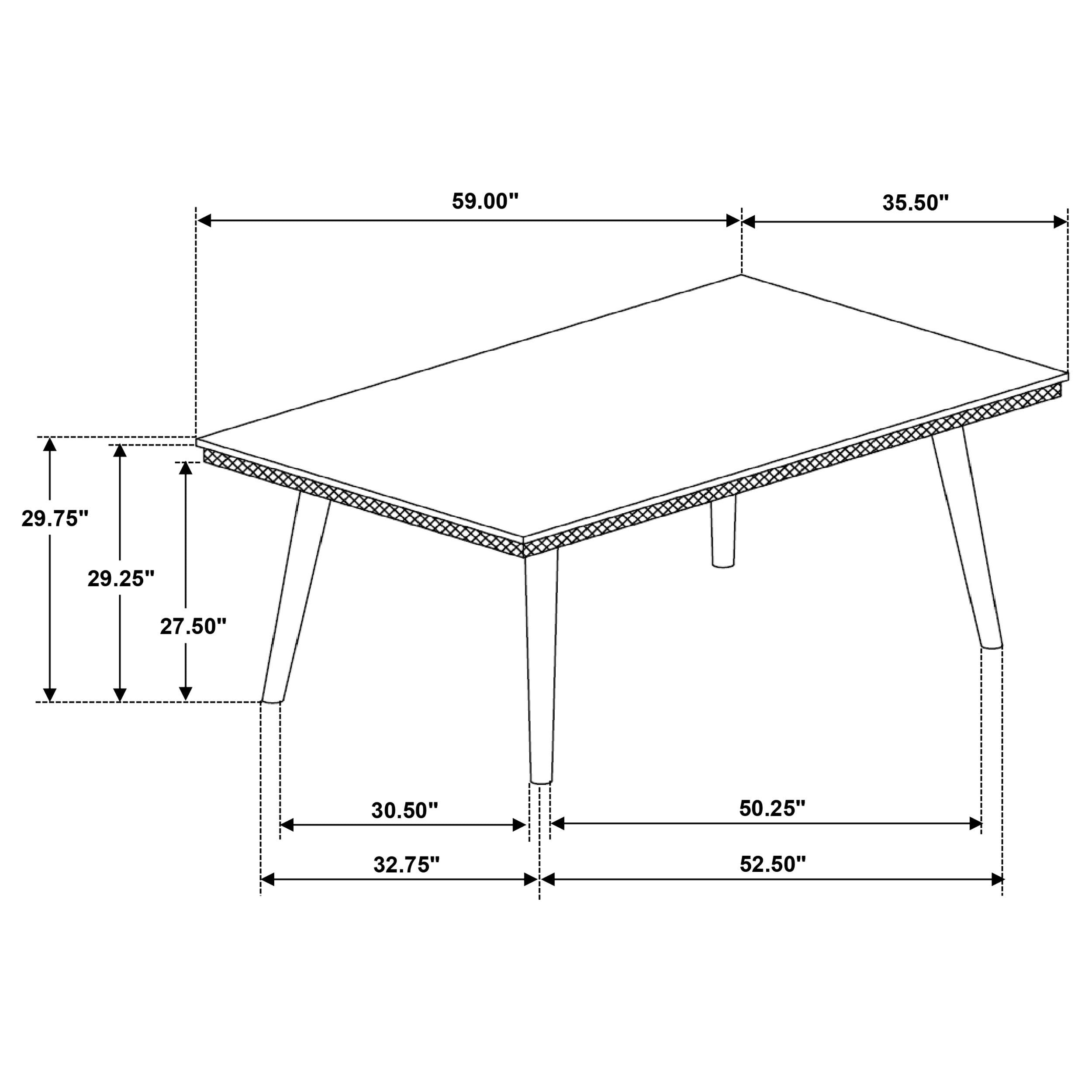 Onslow 59-inch Rectangular Wood Dining Table Dark Brown — view 8