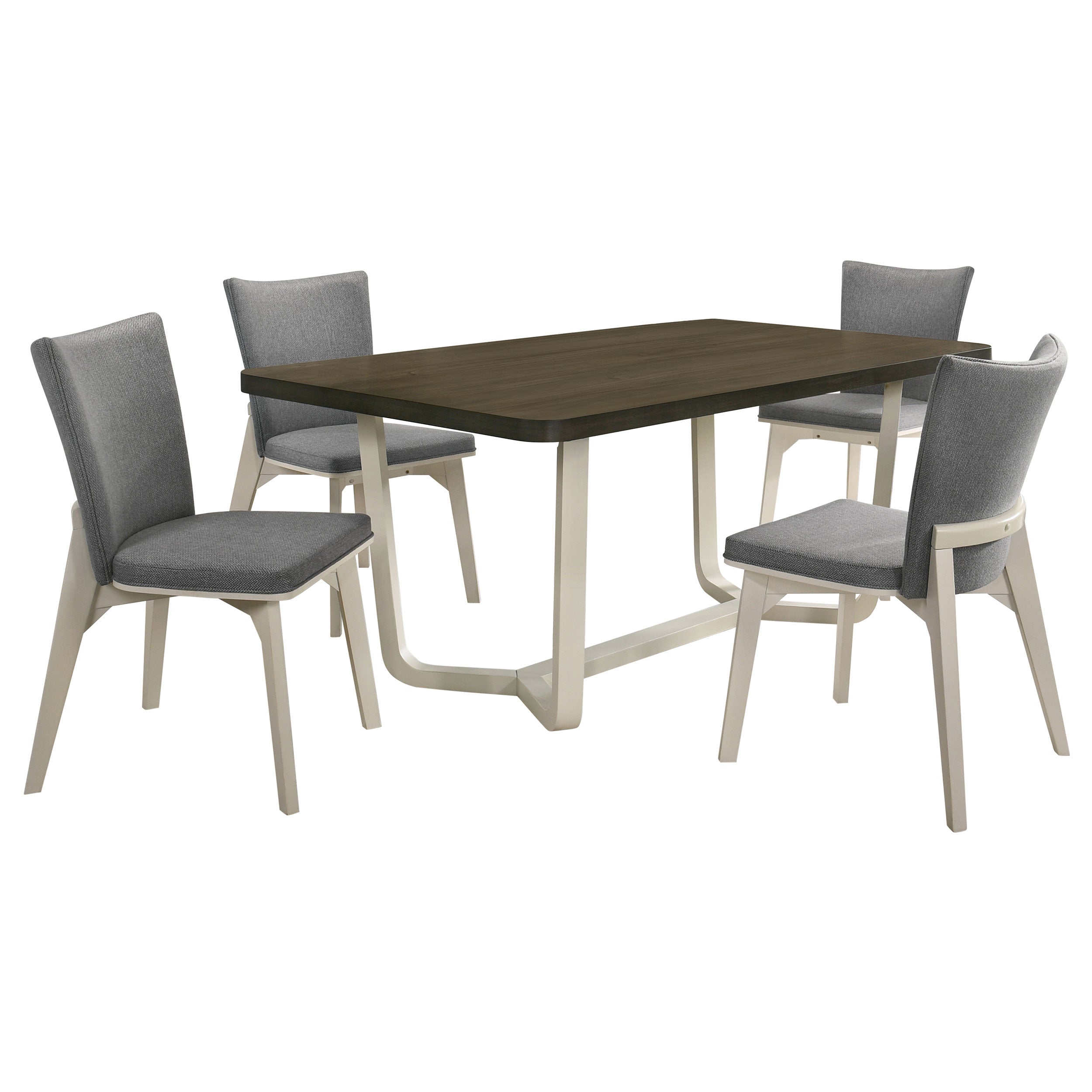 Biloxi 5-piece 71-inch Rectangular Dining Set Greyish Brown — view 2