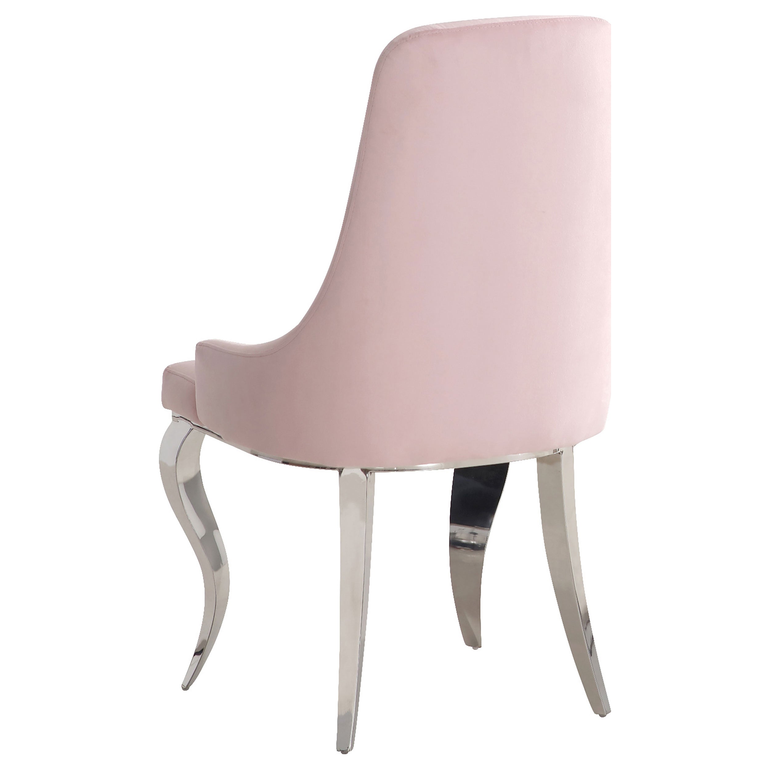 Antoine Velvet Upholstered Dining Side Chair Pink (Set of 2) — view 4